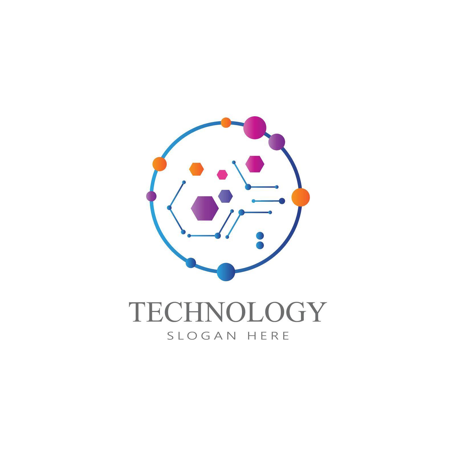 Technology, computer, data and innovation logo design