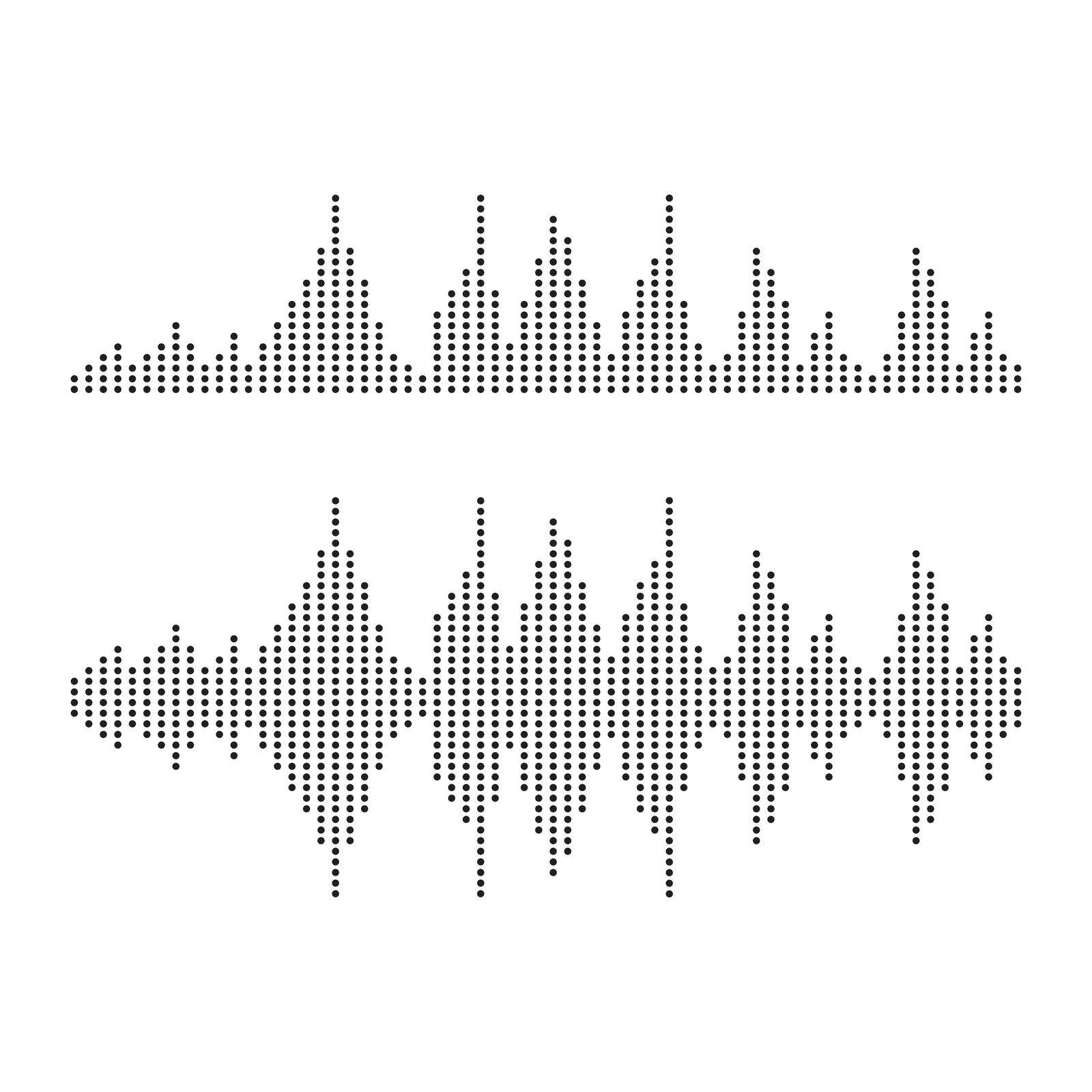 Audio technology, music sound waves vector icon by ichadsgn