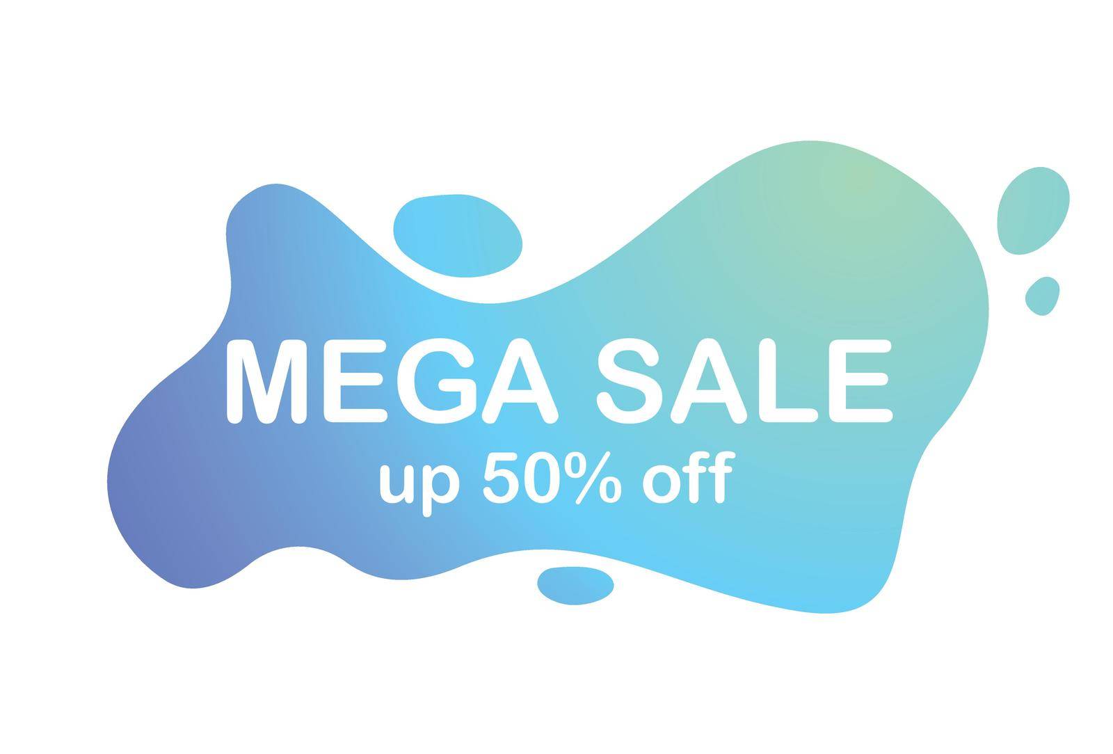 Abstract web banner, business card, template MEGA SALE 50 PERCENT - Vector illustration
