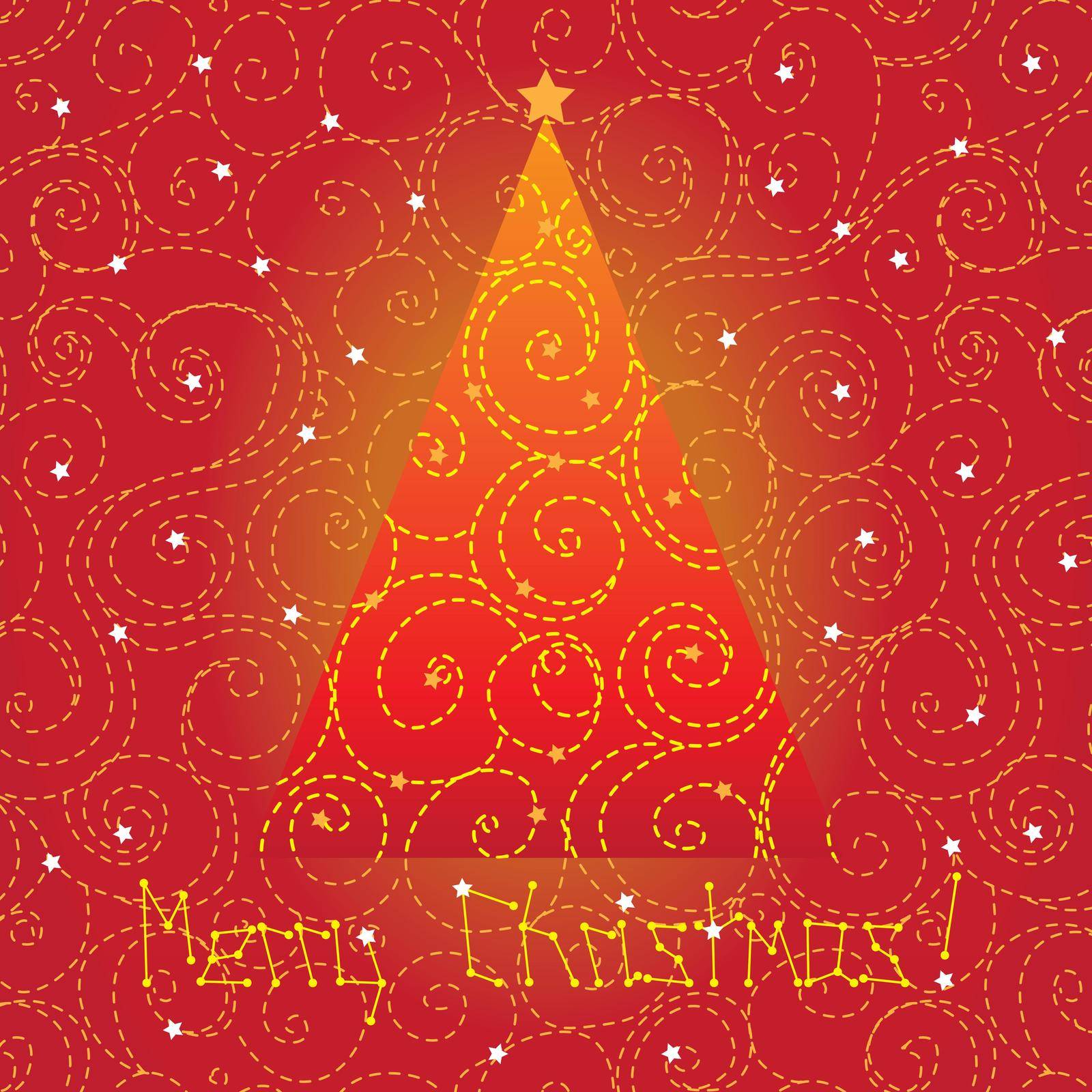 Christmas tree red vector design