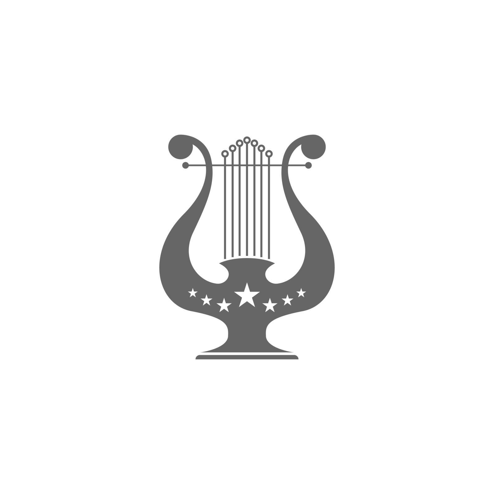 Harp musical instrument icon illustration by bellaxbudhong3