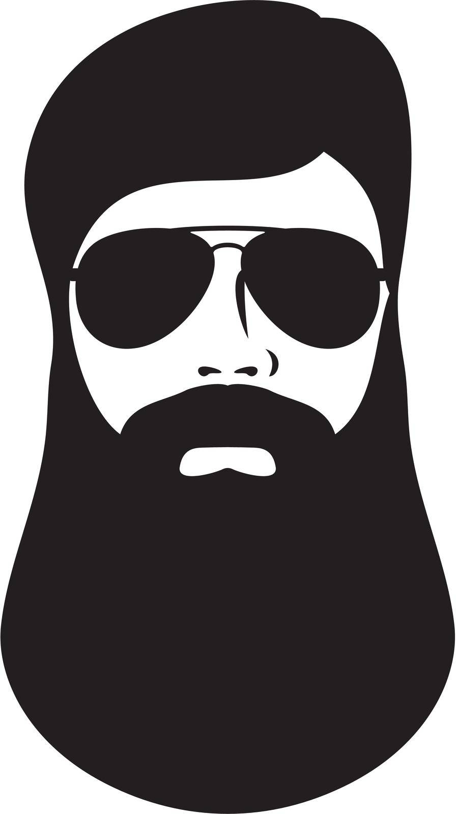 Hair Beard Mustache sunglasses by TribaliumArt