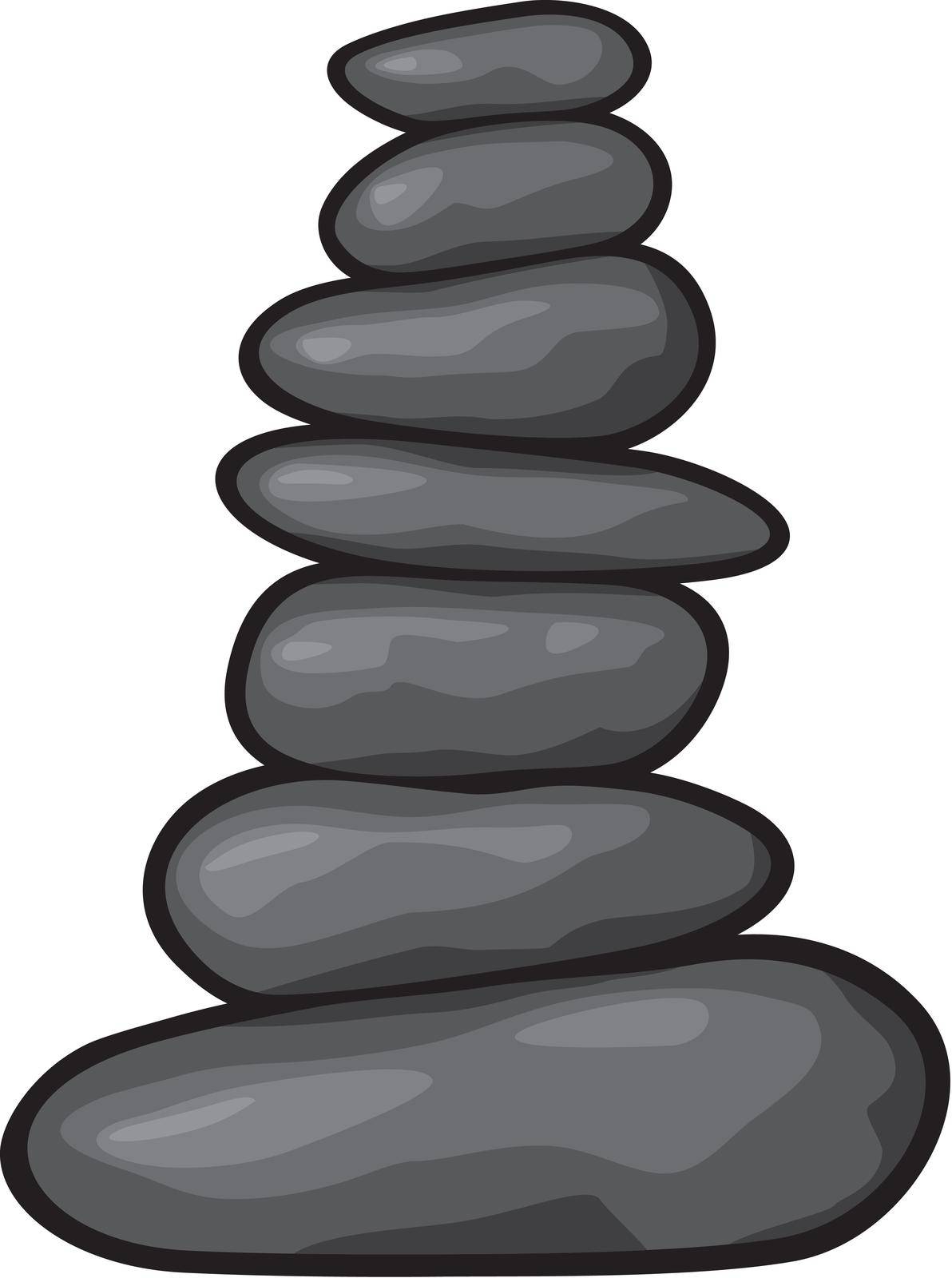 Zen stone vector illustration