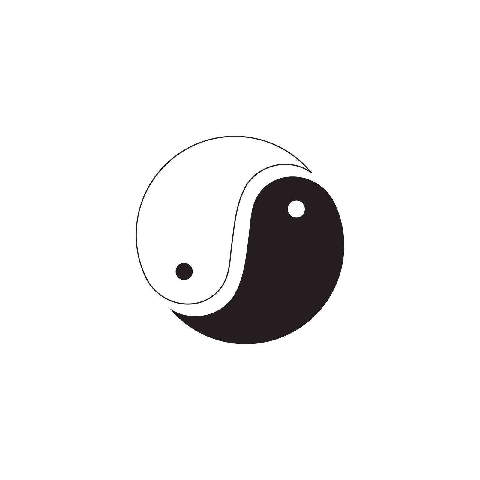 Yin Yang Simbol Flat by ichadsgn