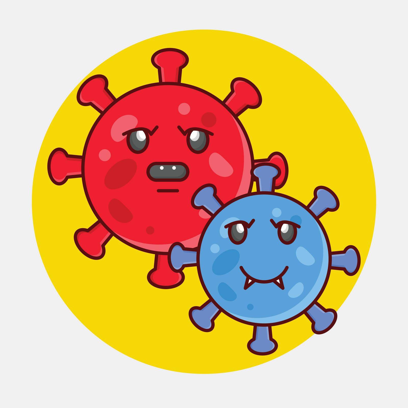 virus Vector illustration on a transparent background. Premium quality symmbols. Vector line flat icons for concept and graphic design.