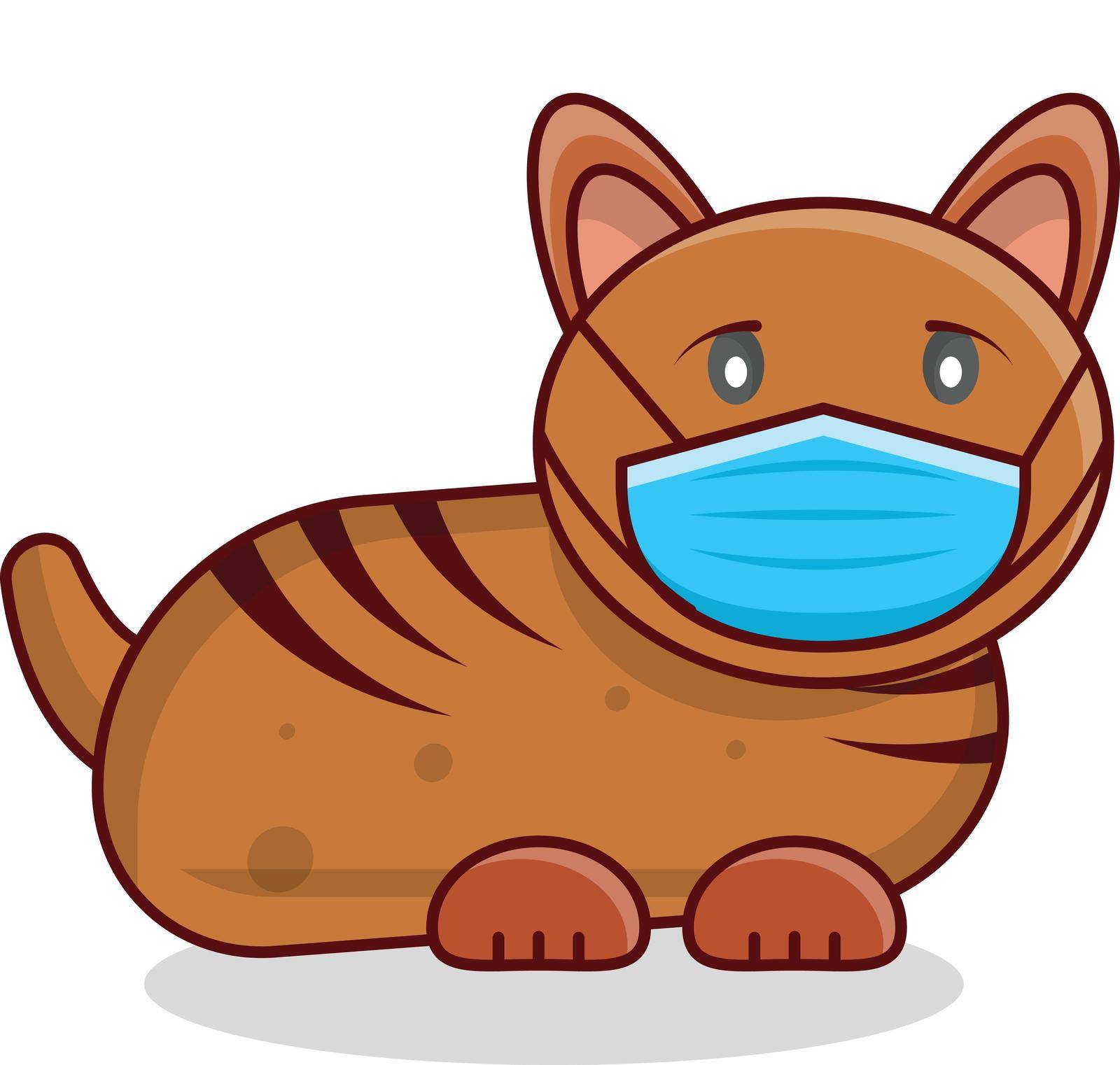cat mask Vector illustration on a transparent background.Premium quality symmbols. vector line flat icon for concept and graphic design.