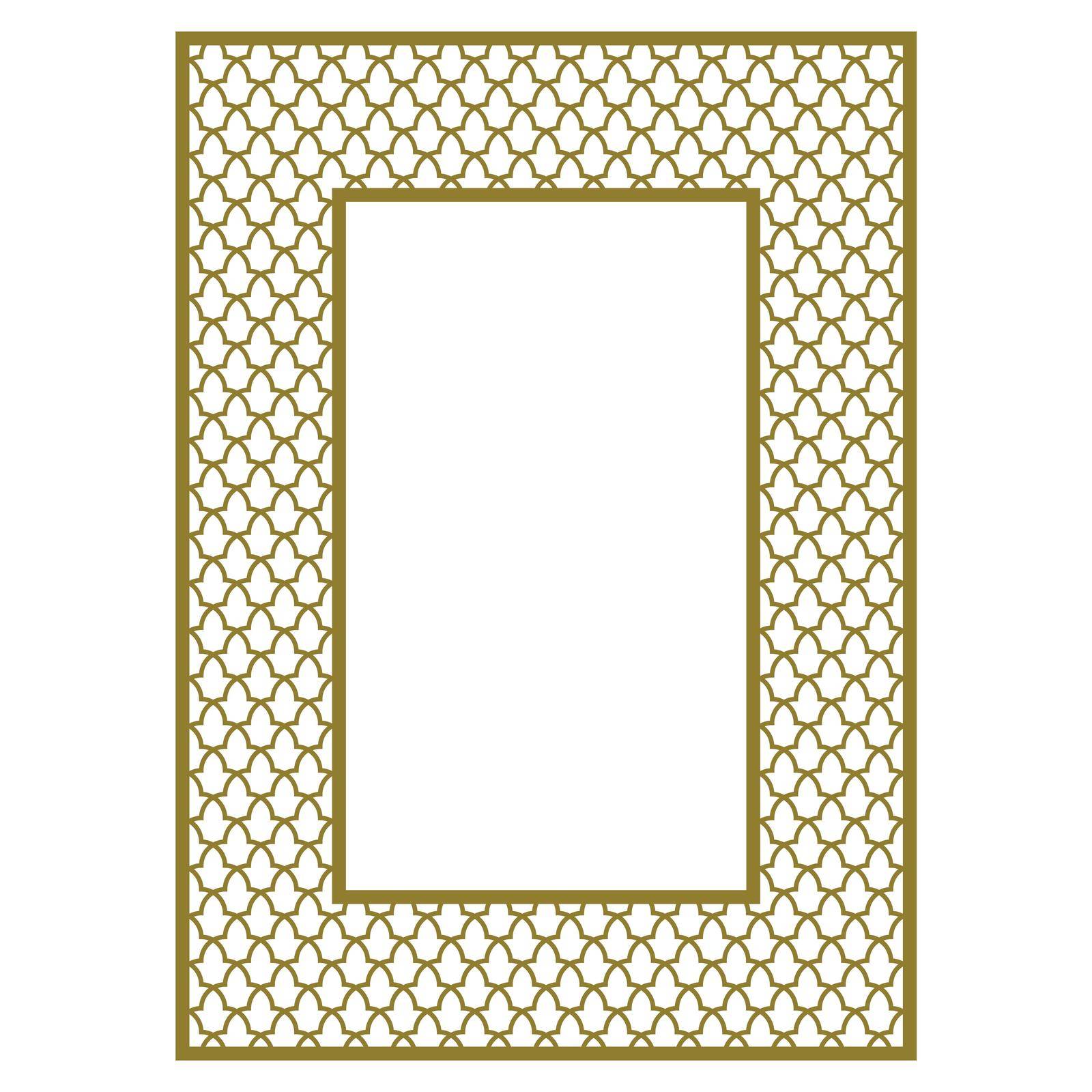 Decorative rectangular frame with an ornament in Arabic style. by ALYOHA