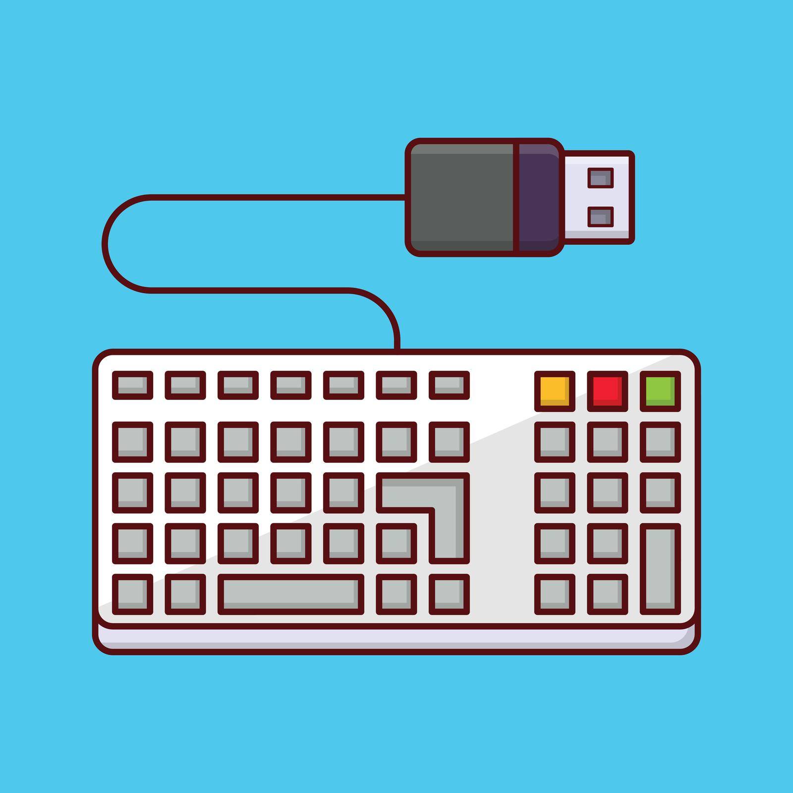 keyboard Vector illustration on a transparent background. Premium quality symmbols. Vector line flat icons for concept and graphic design.