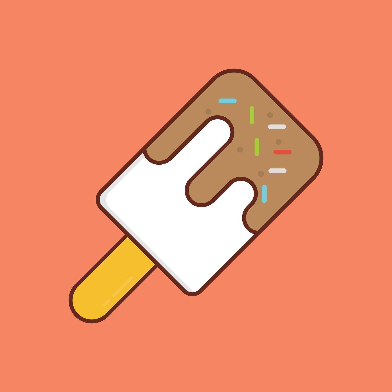 sweets vector flat color icon