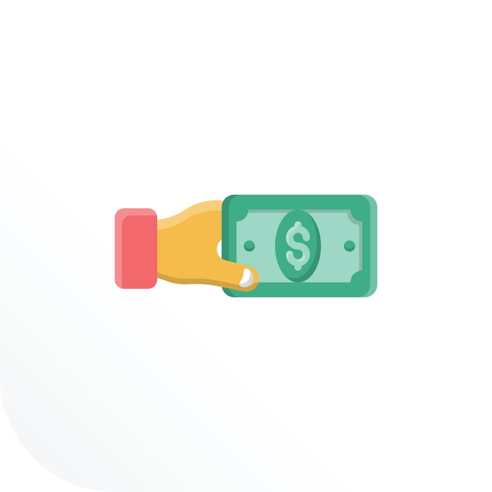 cash Vector illustration on a transparent background.Premium quality symmbols.Vector line flat icon for concept and graphic design.