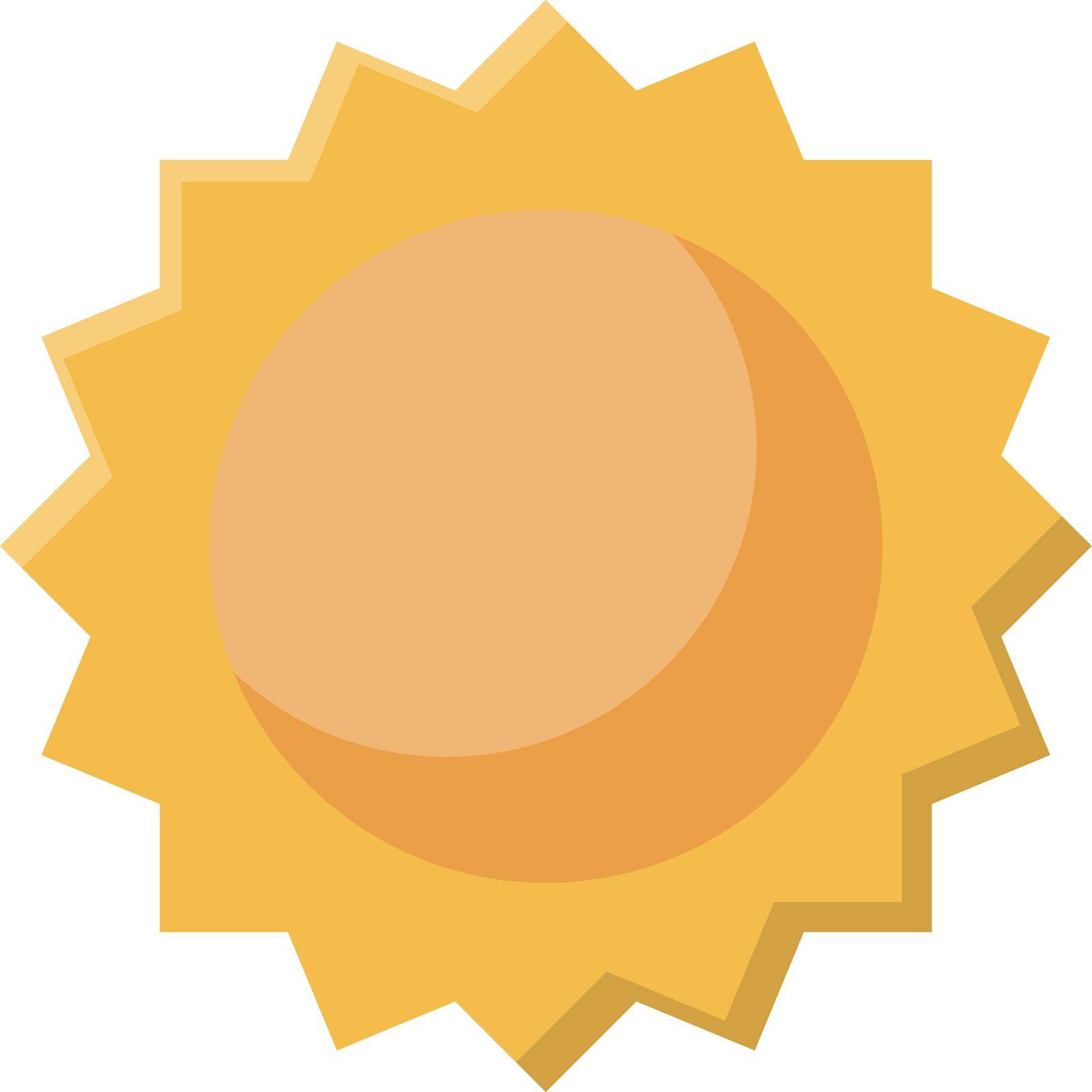 sun Vector illustration on a transparent background.Premium quality symmbols.Vector line flat icon for concept and graphic design.
