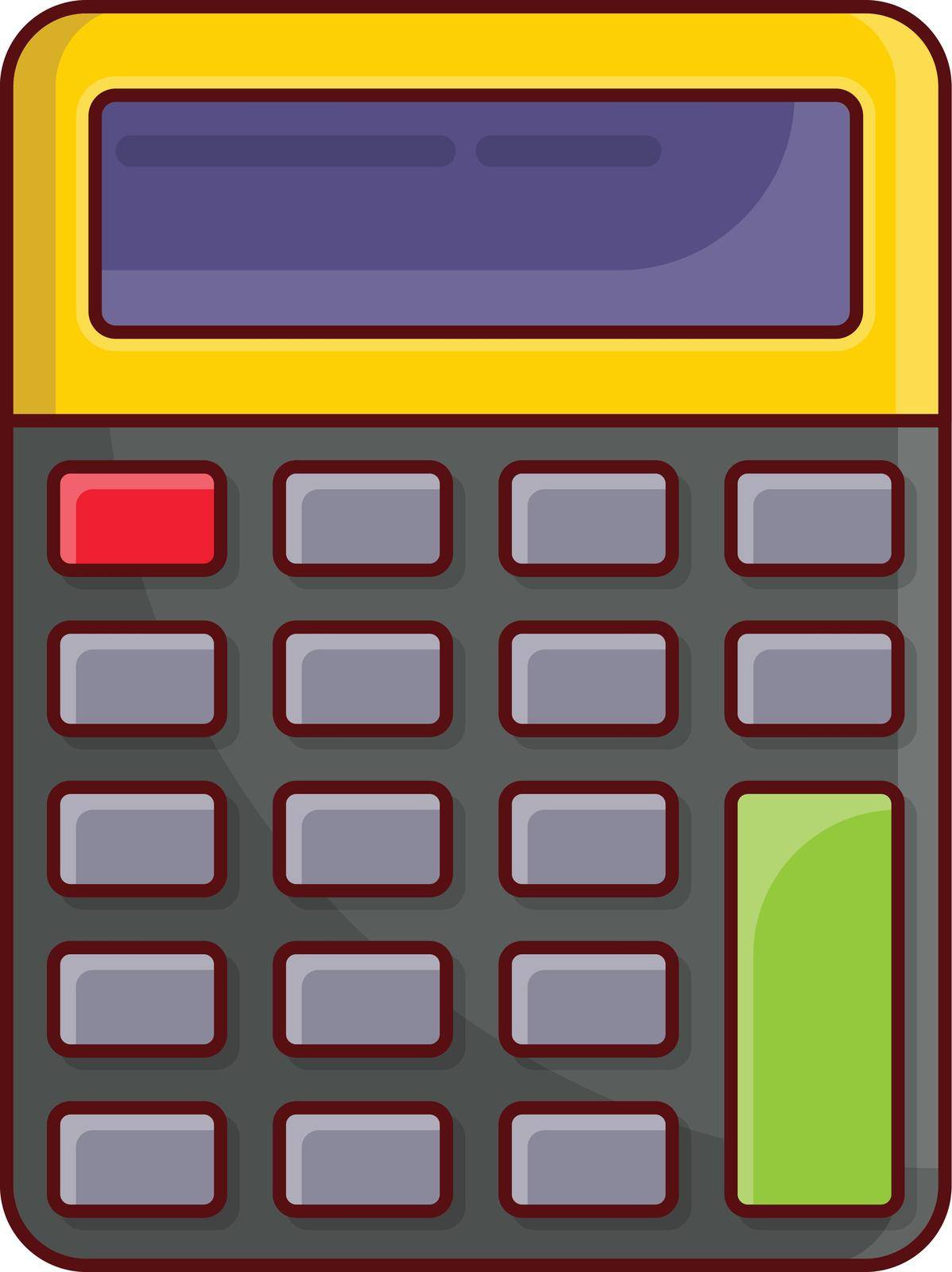 calculator Vector illustration isolated on a transparent background. vector line flat icons for concept or web graphics.