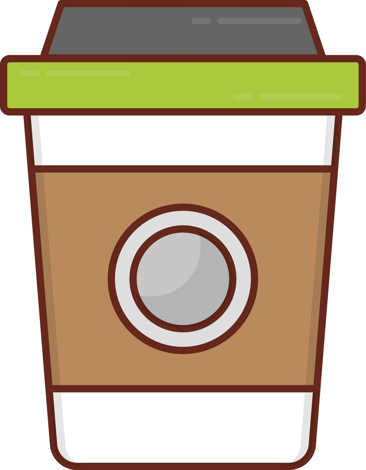coffee vector flat color icon