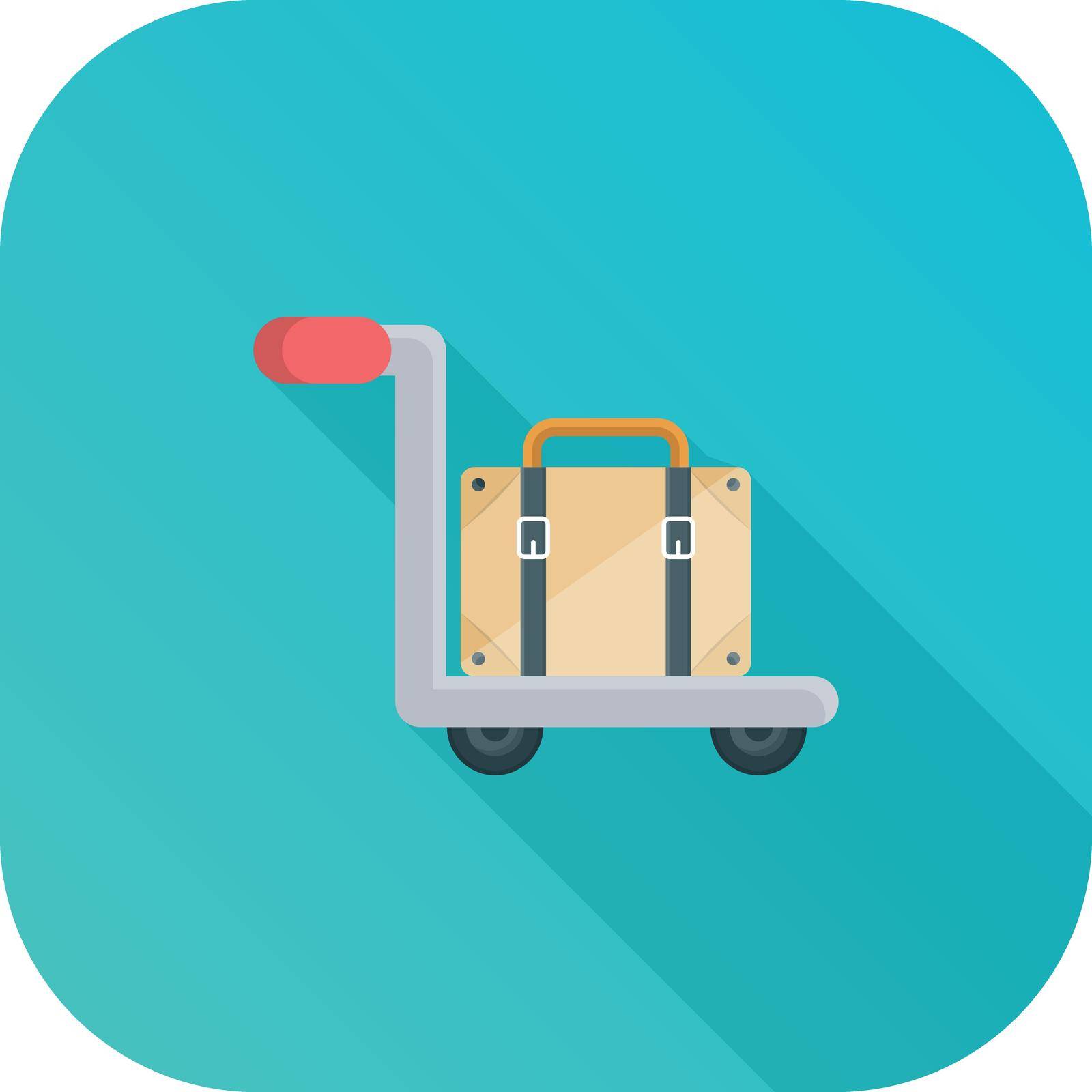 luggage Vector illustration on a transparent background.Premium quality symmbols.Vector line flat icon for concept and graphic design.