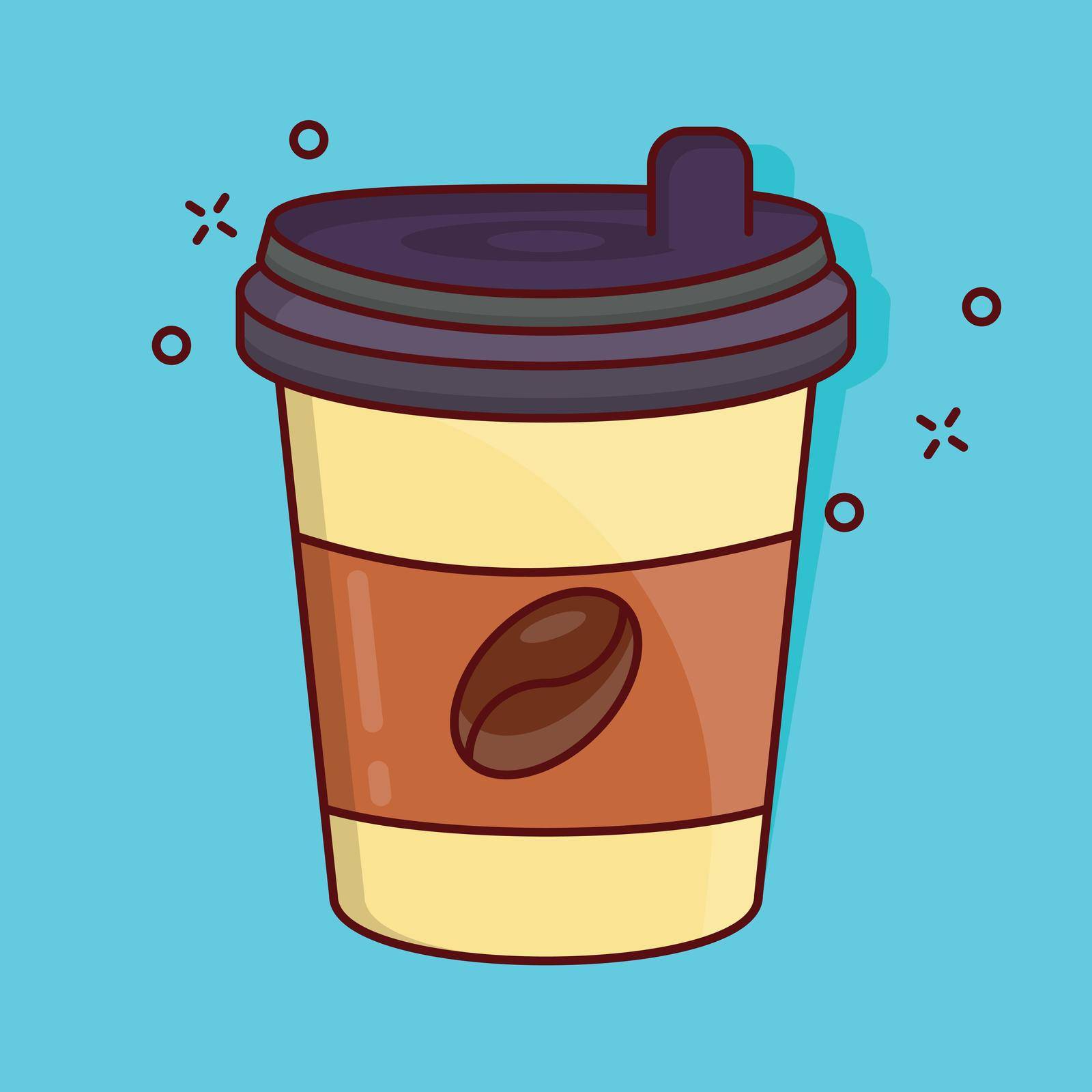 coffee Vector illustration on a transparent background.Premium quality symmbols. vector line flat icon for concept and graphic design.