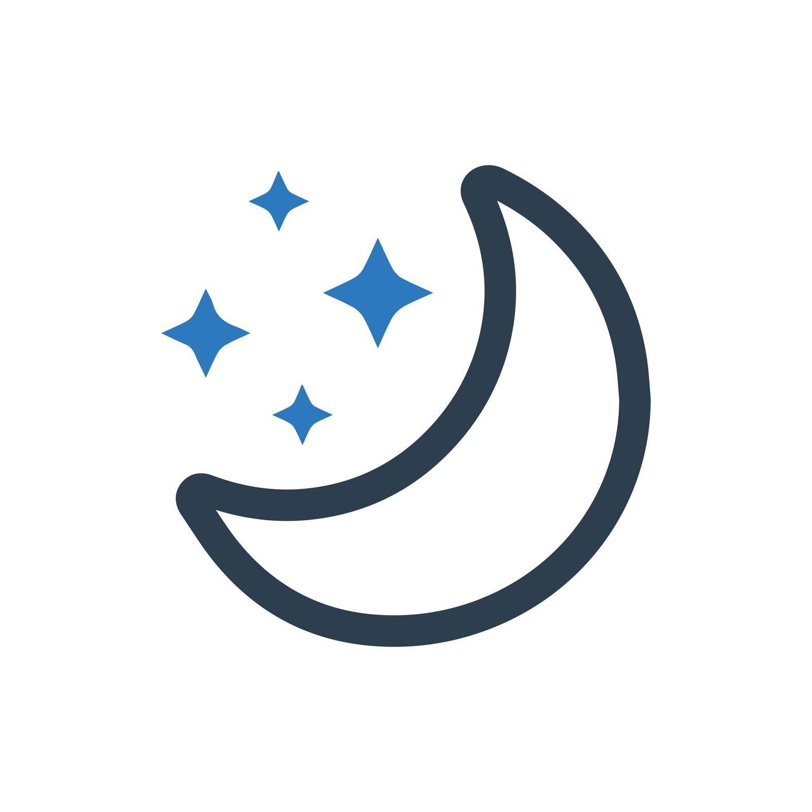 Moonlight icon. Meticulously designed vector EPS file.