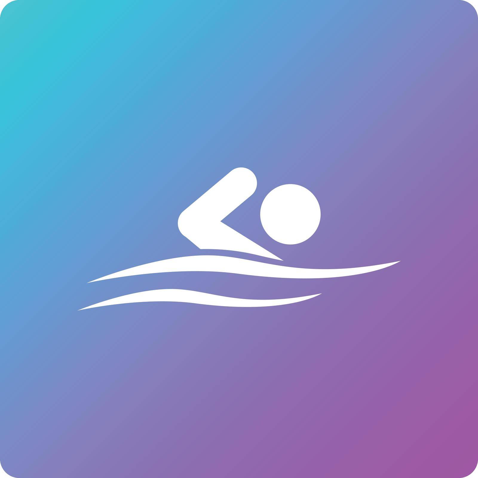 swimmer vector icon. swimmer single web icon on trendy gradient