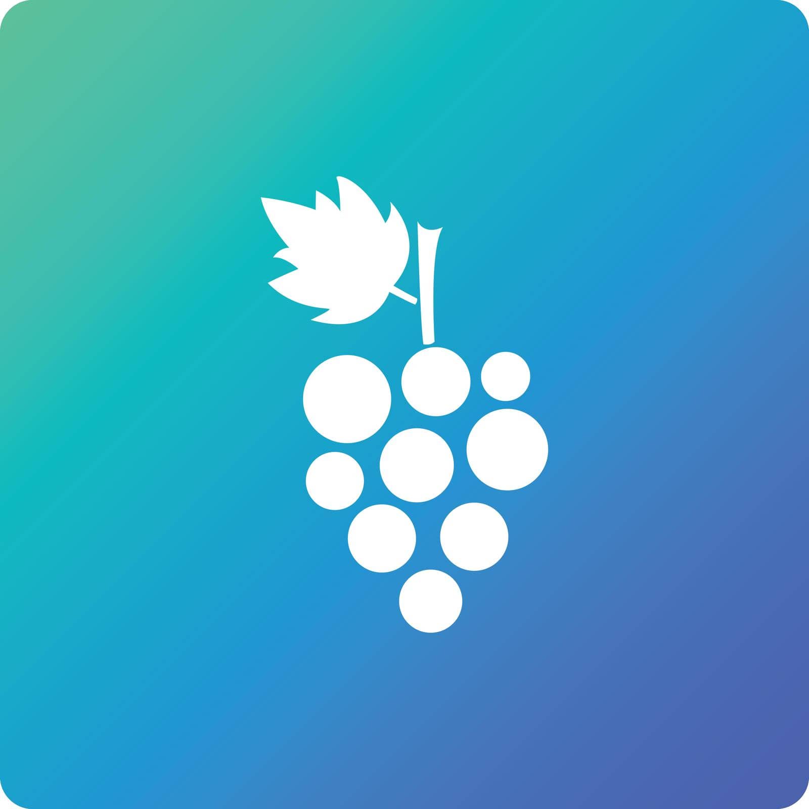 grape vector icon. grape single web icon on trendy gradient
