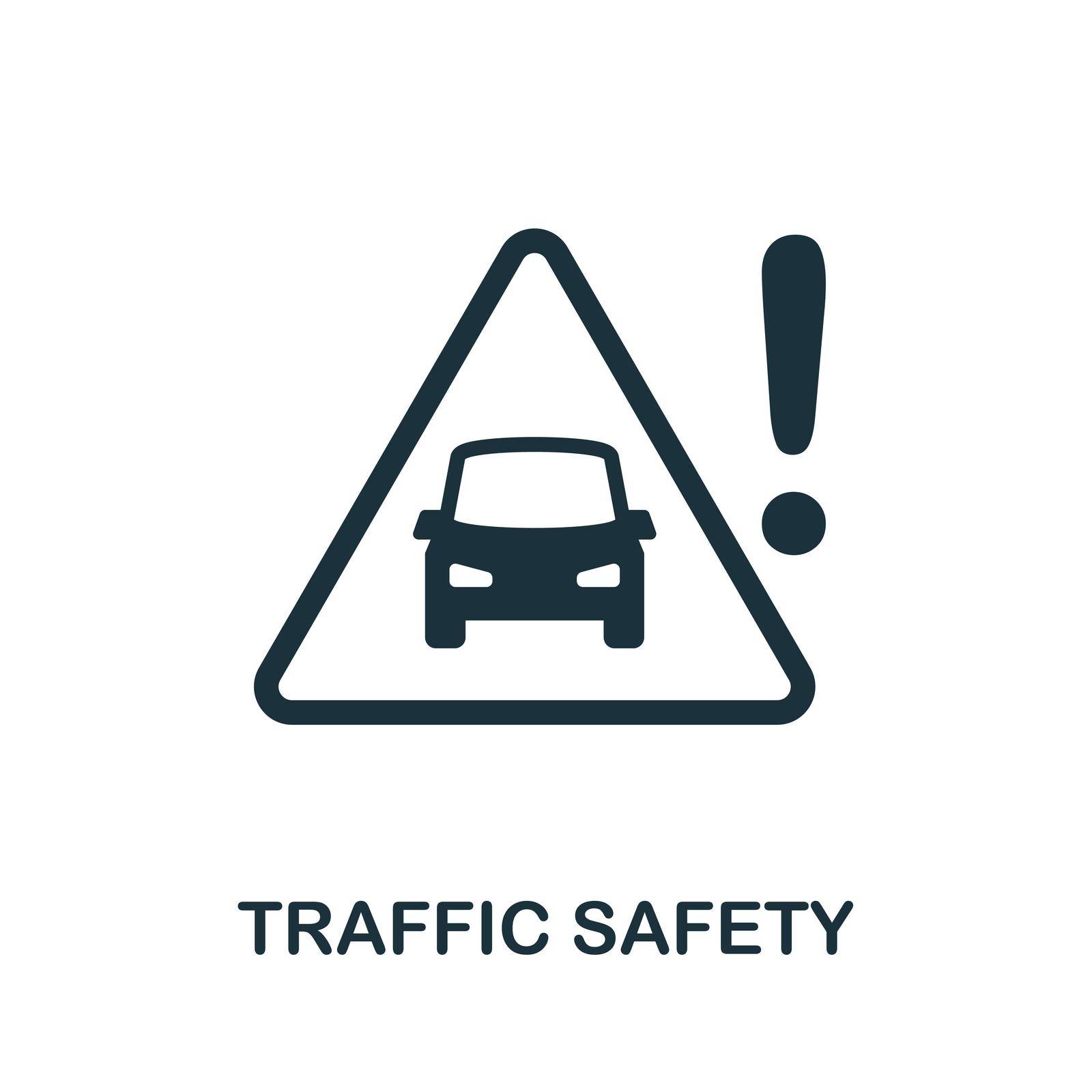 Traffic Safety icon. Monochrome simple Traffic Safety icon for templates, web design and infographics by simakovavector