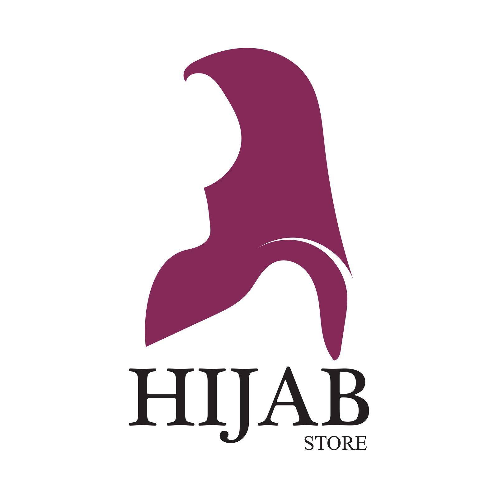 hijab logo vector icon design template by Graphicindo