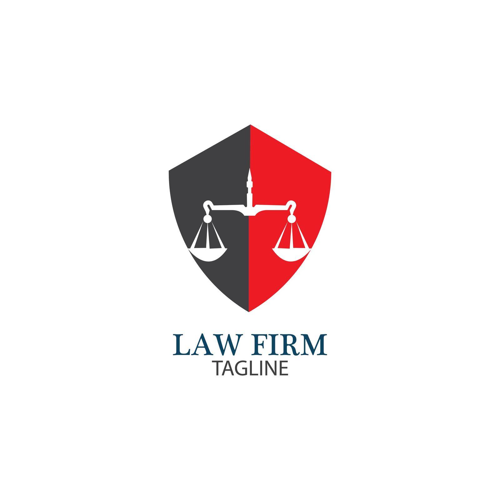 Law Firm logo and icon design template-vector by Graphicindo
