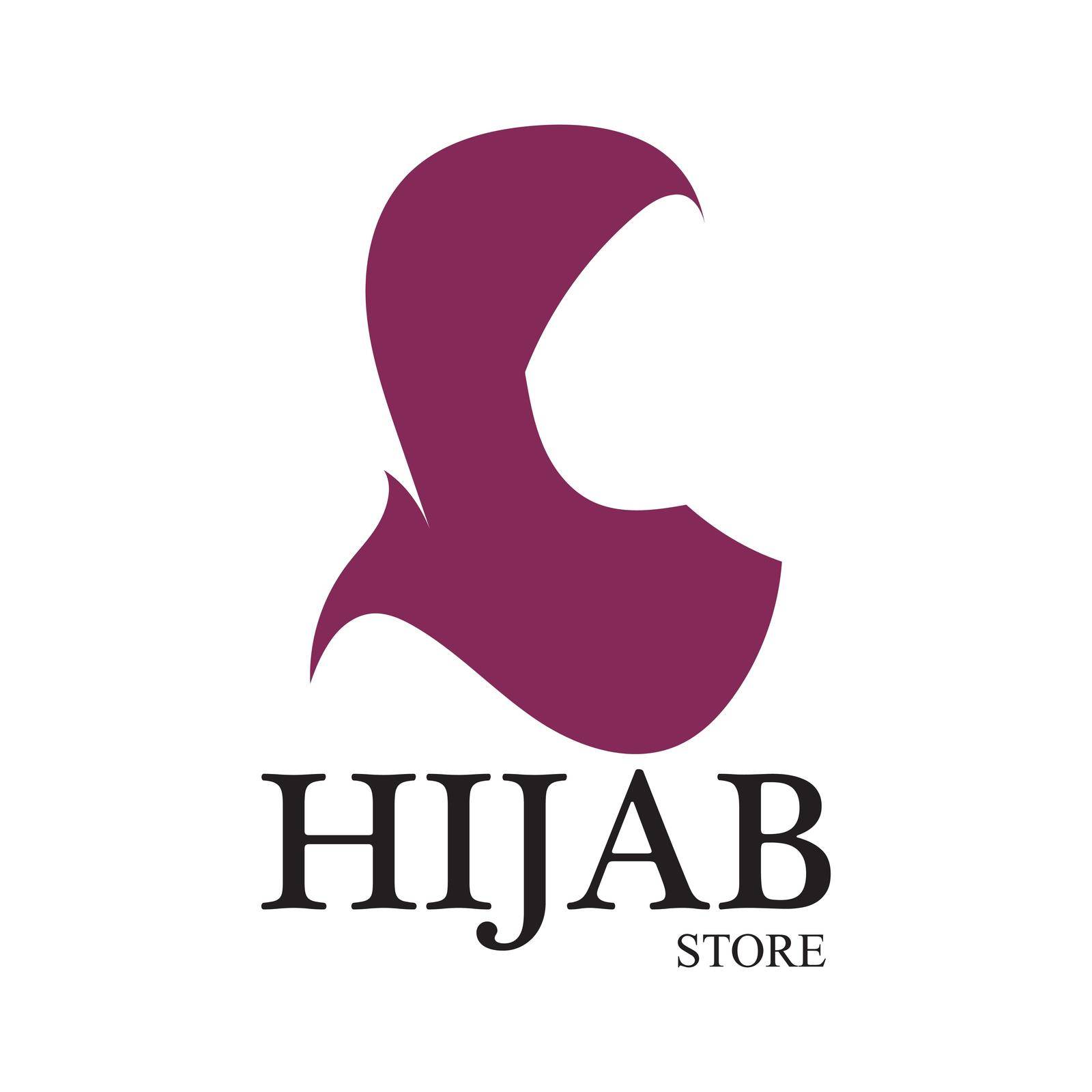 hijab logo vector icon design template by Graphicindo