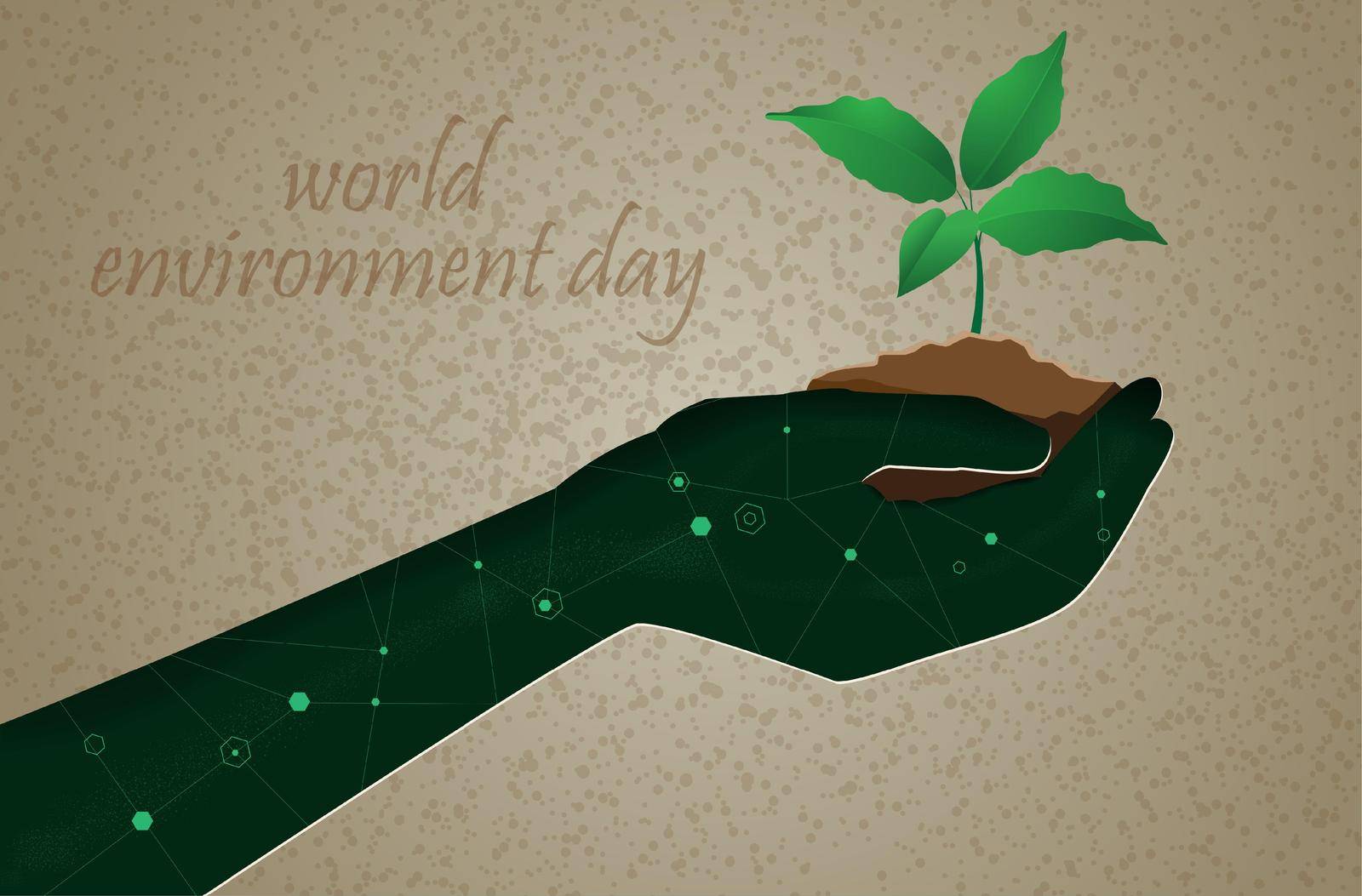 Happy environment day. background for world environment day. vector.