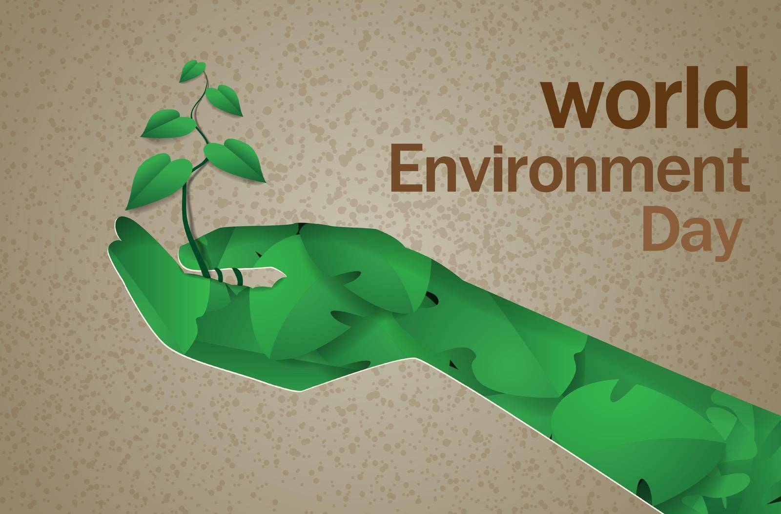 Happy environment day. background for world environment day. vector.
