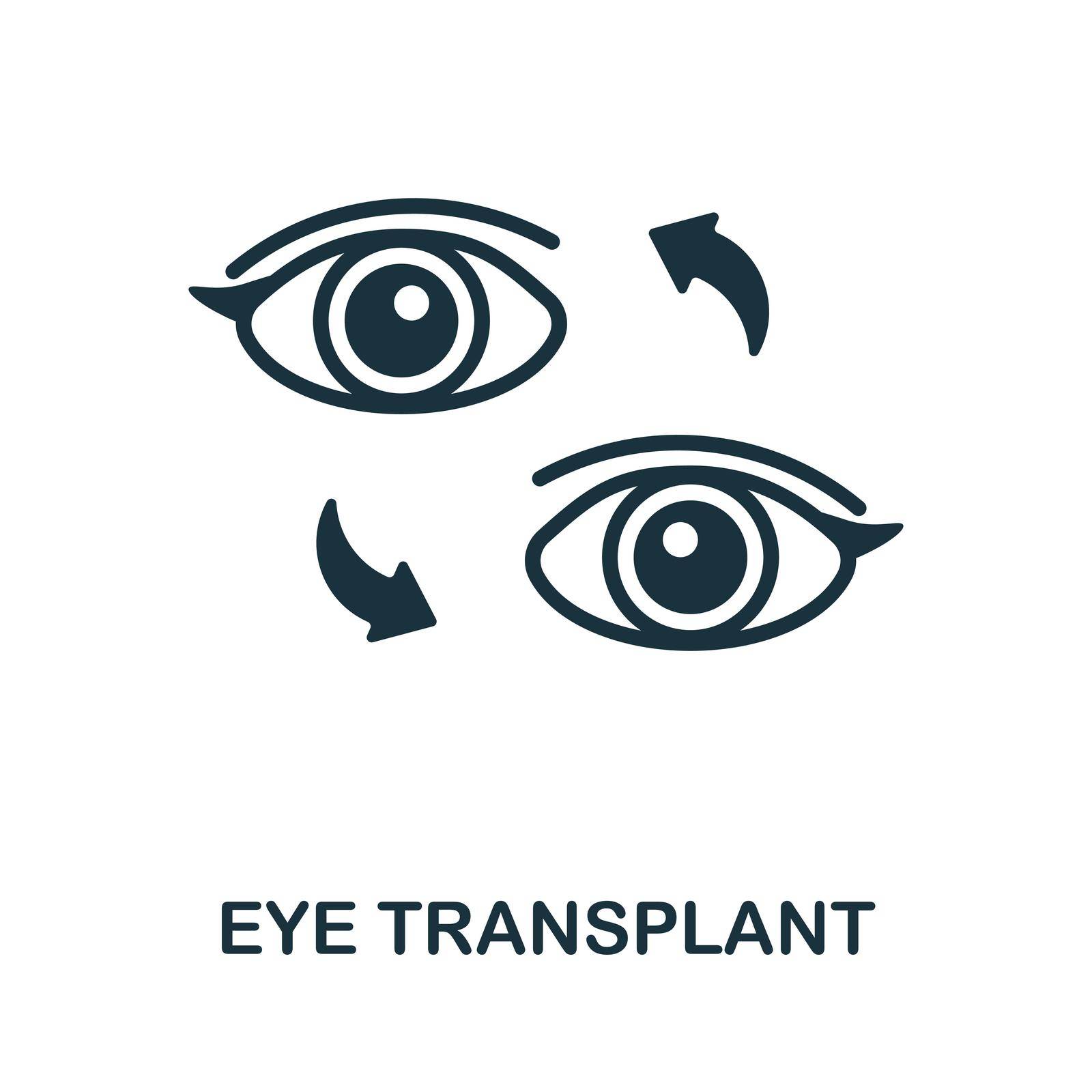 Eye Transplant flat icon. Colored element sign from transplantation collection. Flat Eye Transplant icon sign for web design, infographics and more. by simakovavector