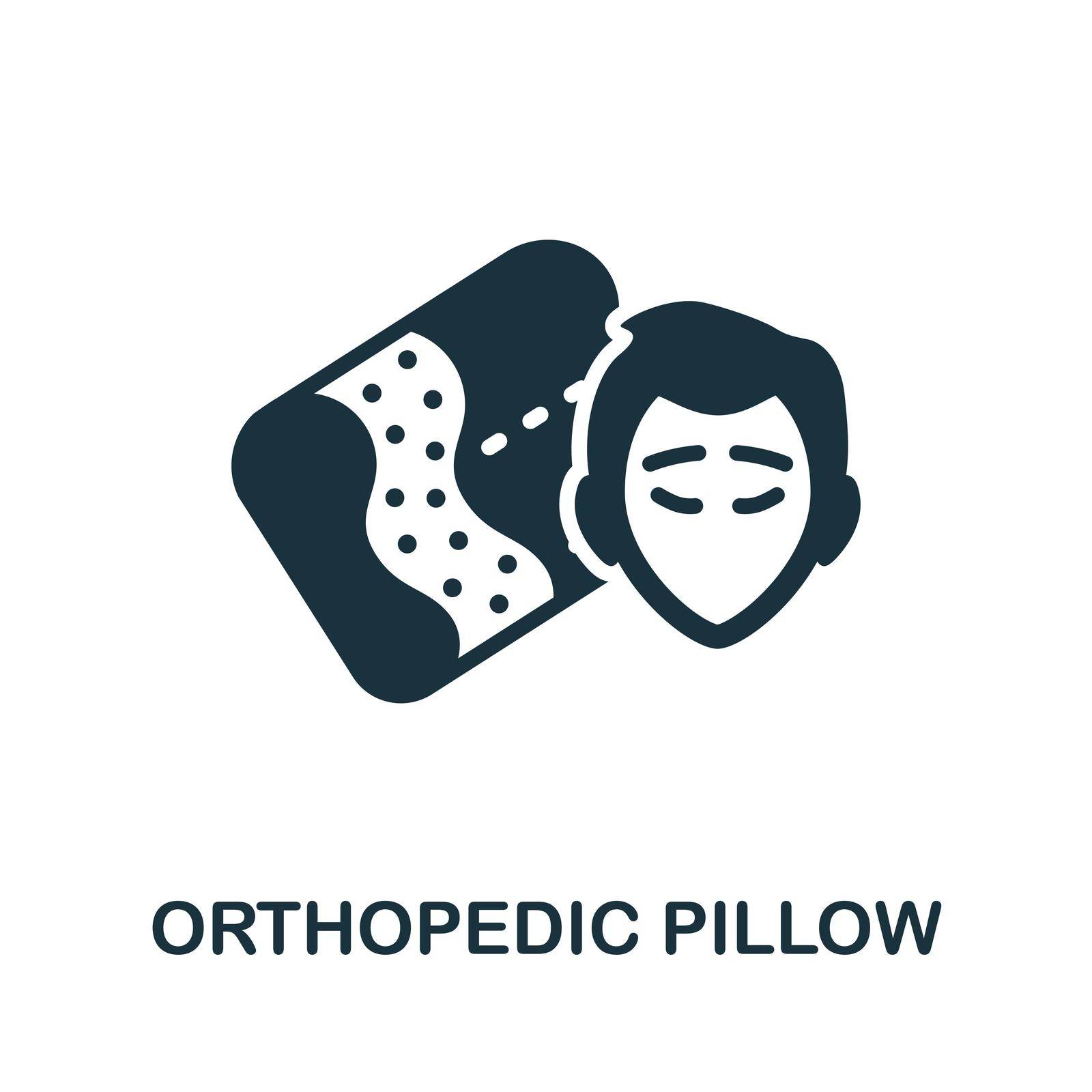 Orthopedic Pillow icon. Simple line element orthopedic pillow symbol for templates, web design and infographics.
