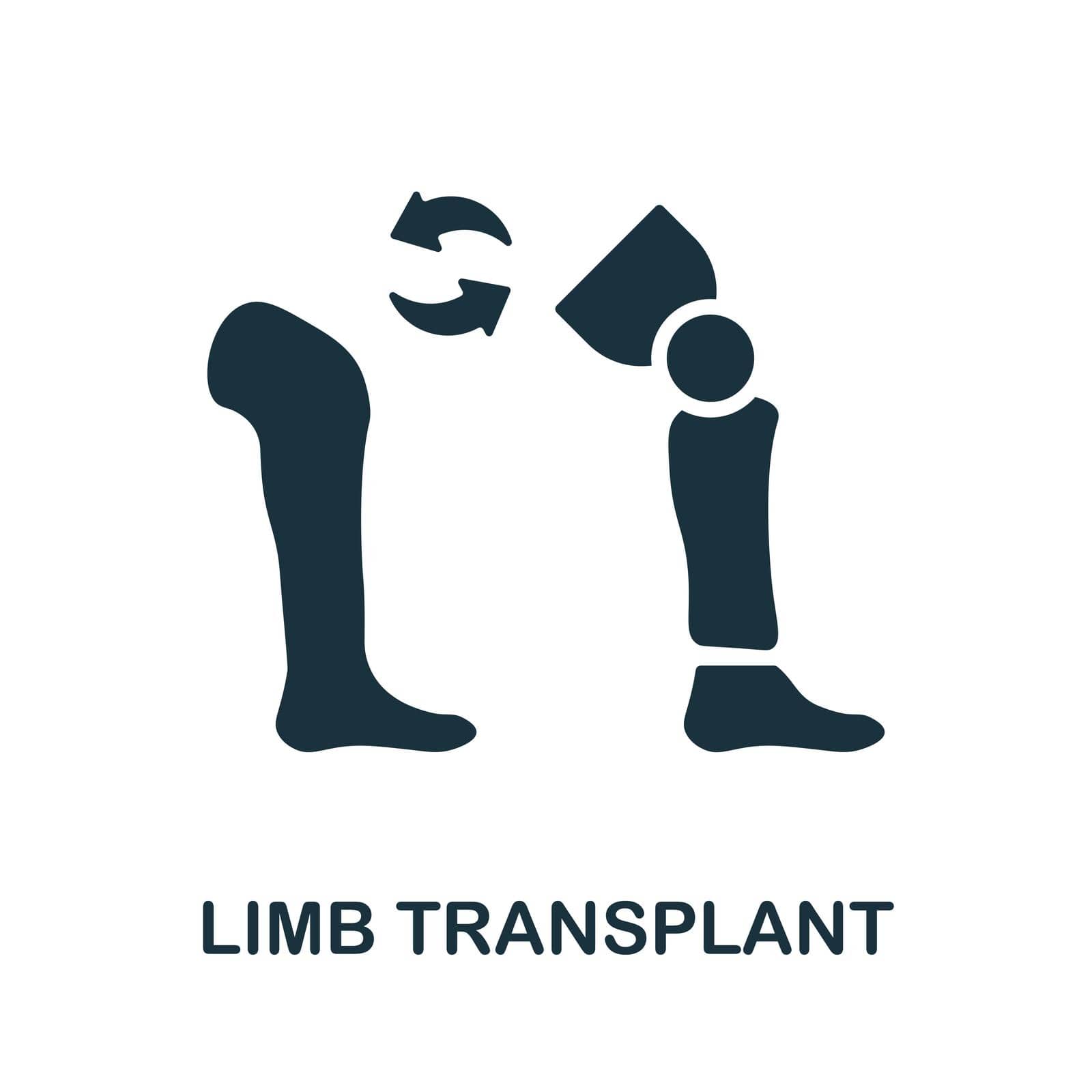 Limb Transplant flat icon. Colored element sign from transplantation collection. Flat Limb Transplant icon sign for web design, infographics and more. by simakovavector