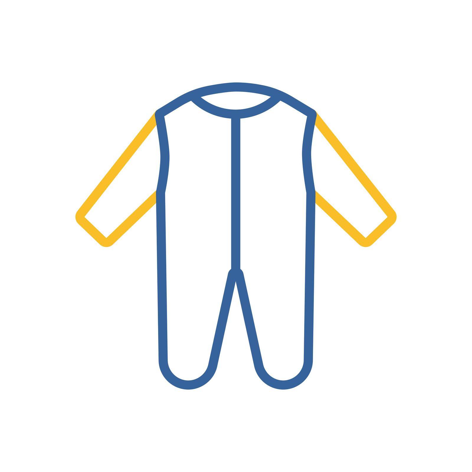 Baby bodysuit vector icon. Baby Romper. Graph symbol for children and newborn babies web site and apps design, logo, app, UI