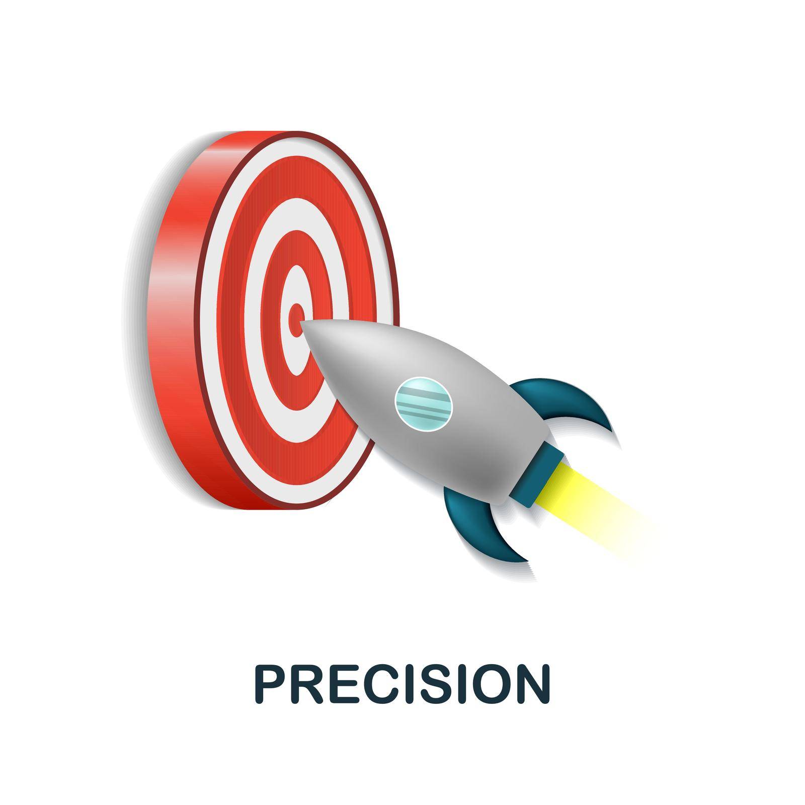 Precision icon. 3d illustration from startup collection. Creative Precision 3d icon for web design, templates, infographics and more.