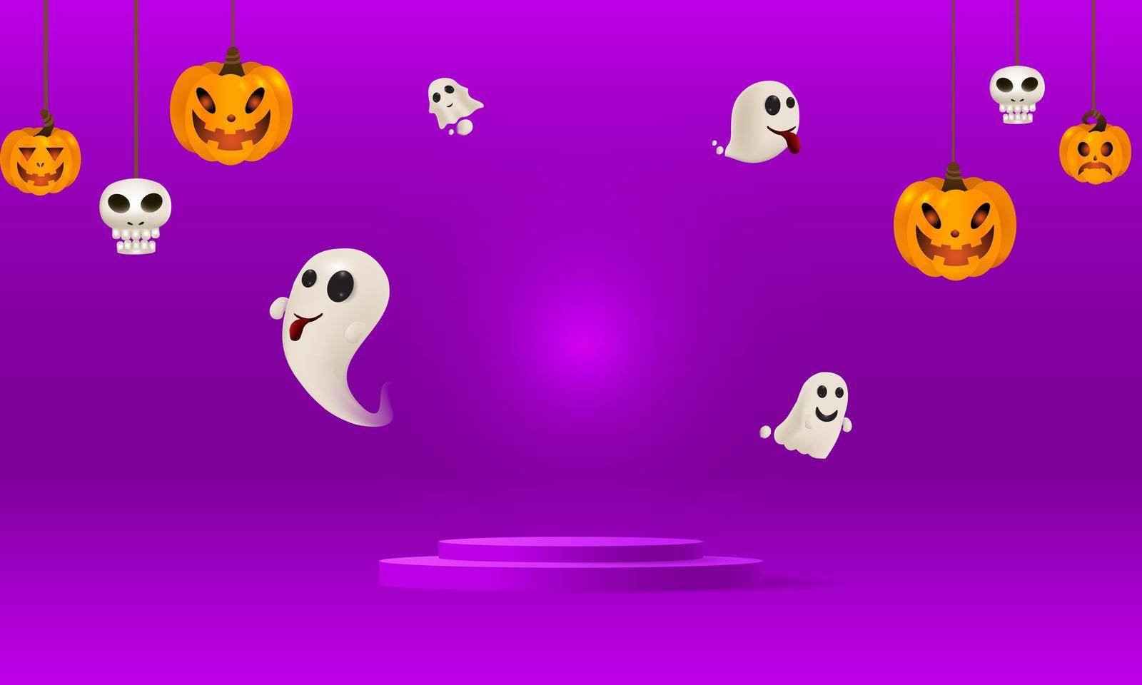 Halloween background For a party and sale on Halloween night.Happy Halloween banner