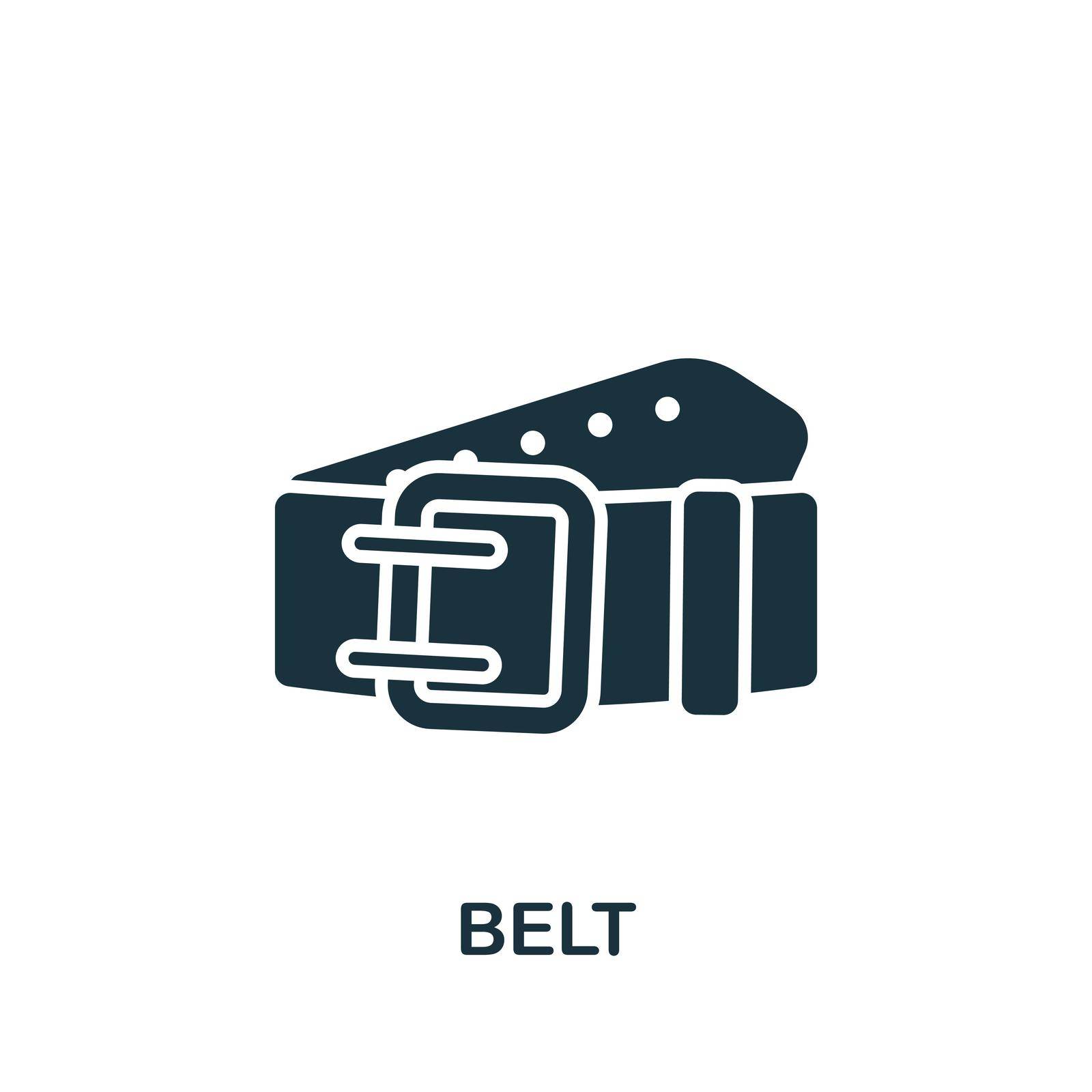 Belt icon. Simple line element clothes symbol for templates, web design and infographics.