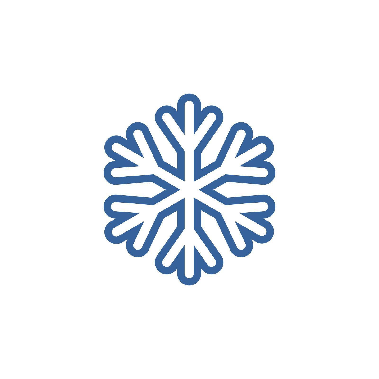 Snowflakes isolated vector icon. Meteorology sign. Graph symbol for travel, tourism and weather web site and apps design, logo, app, UI