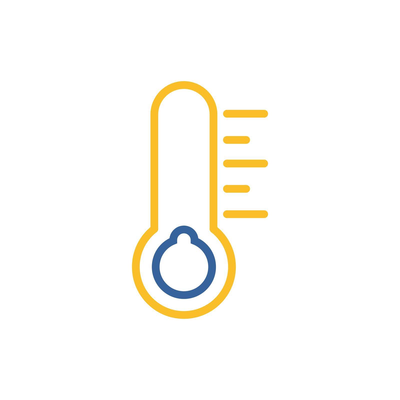 Thermometer cold isolated vector icon. Meteorology sign. Graph symbol for travel, tourism and weather web site and apps design, logo, app, UI