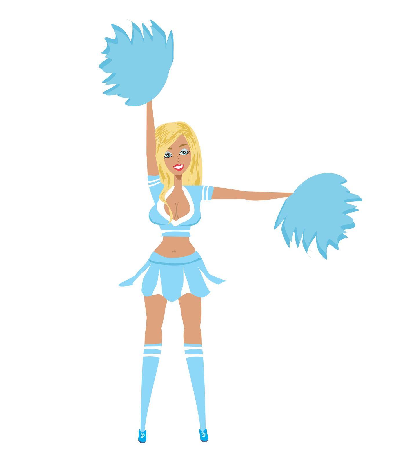 Pretty Blonde Cheerleader by JackyBrown