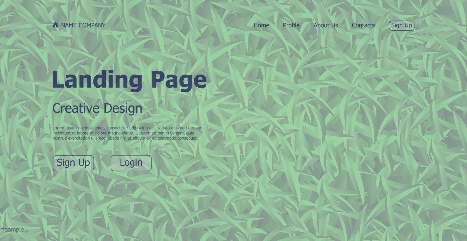 Eco problem landing page design concept website - Vector illustration