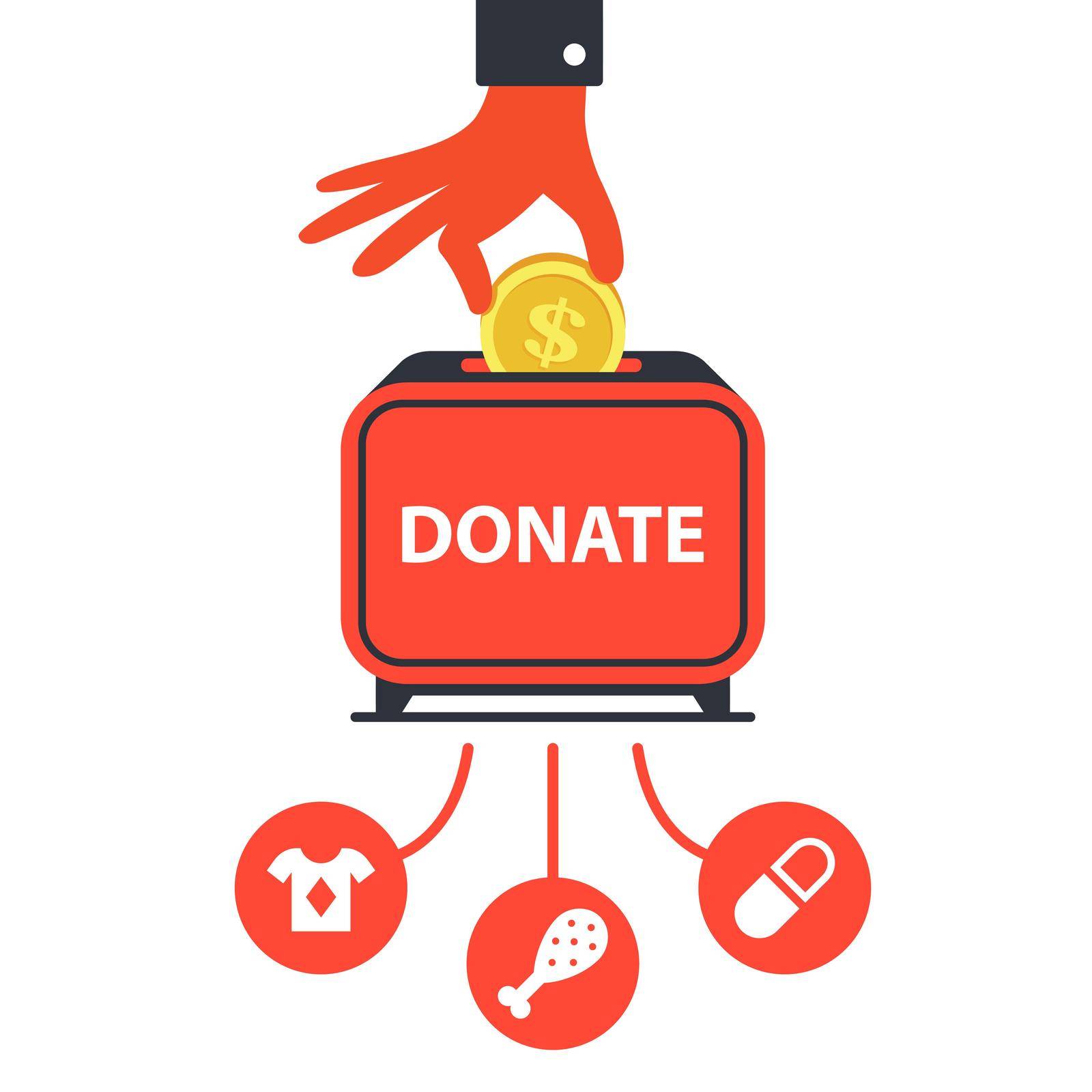 donate money to charitable funds to help people. by PlutusART