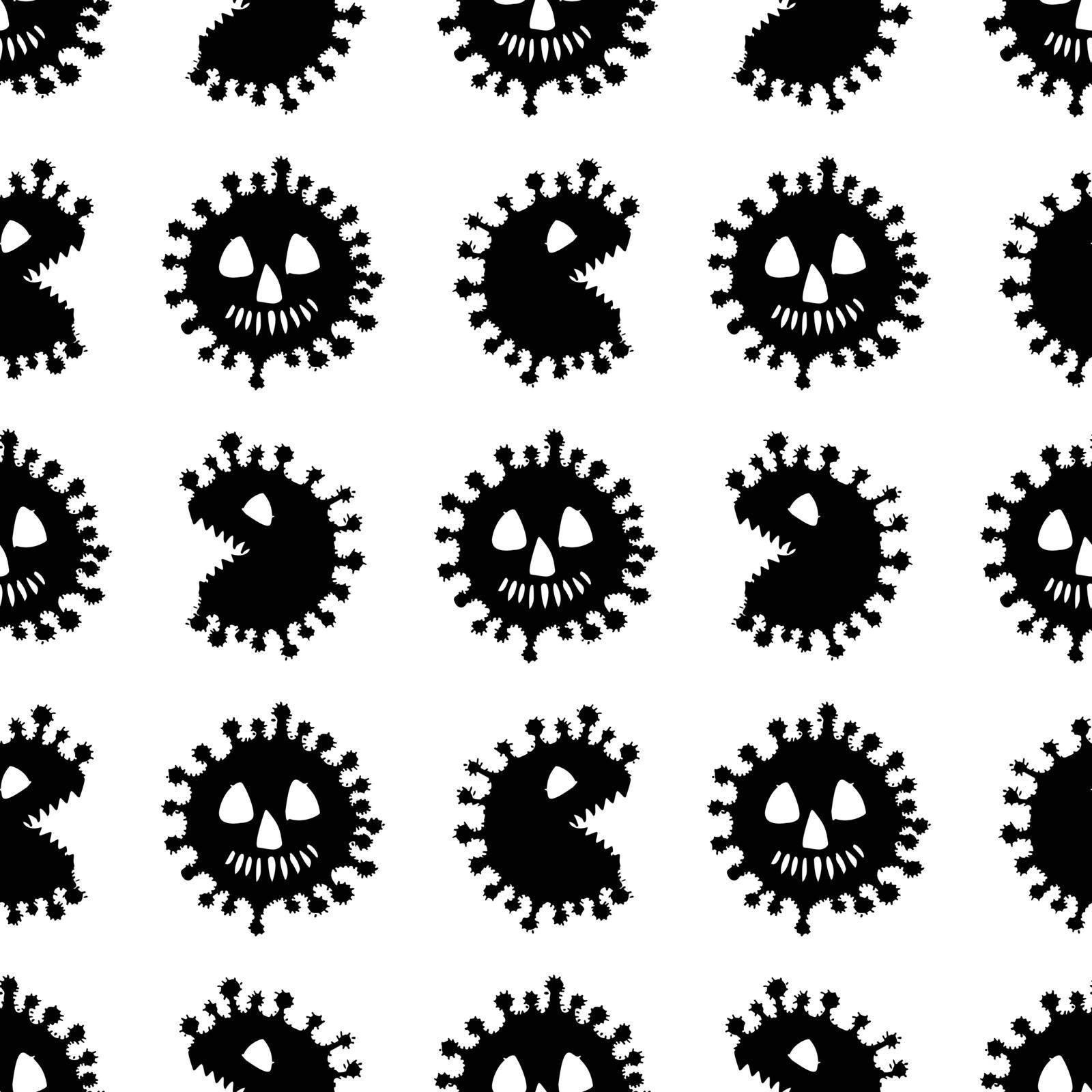 Seamless medicine pattern isolated on white background Design concept for Medical information poster against Corona virus epidemic. Covid-19 by zimages