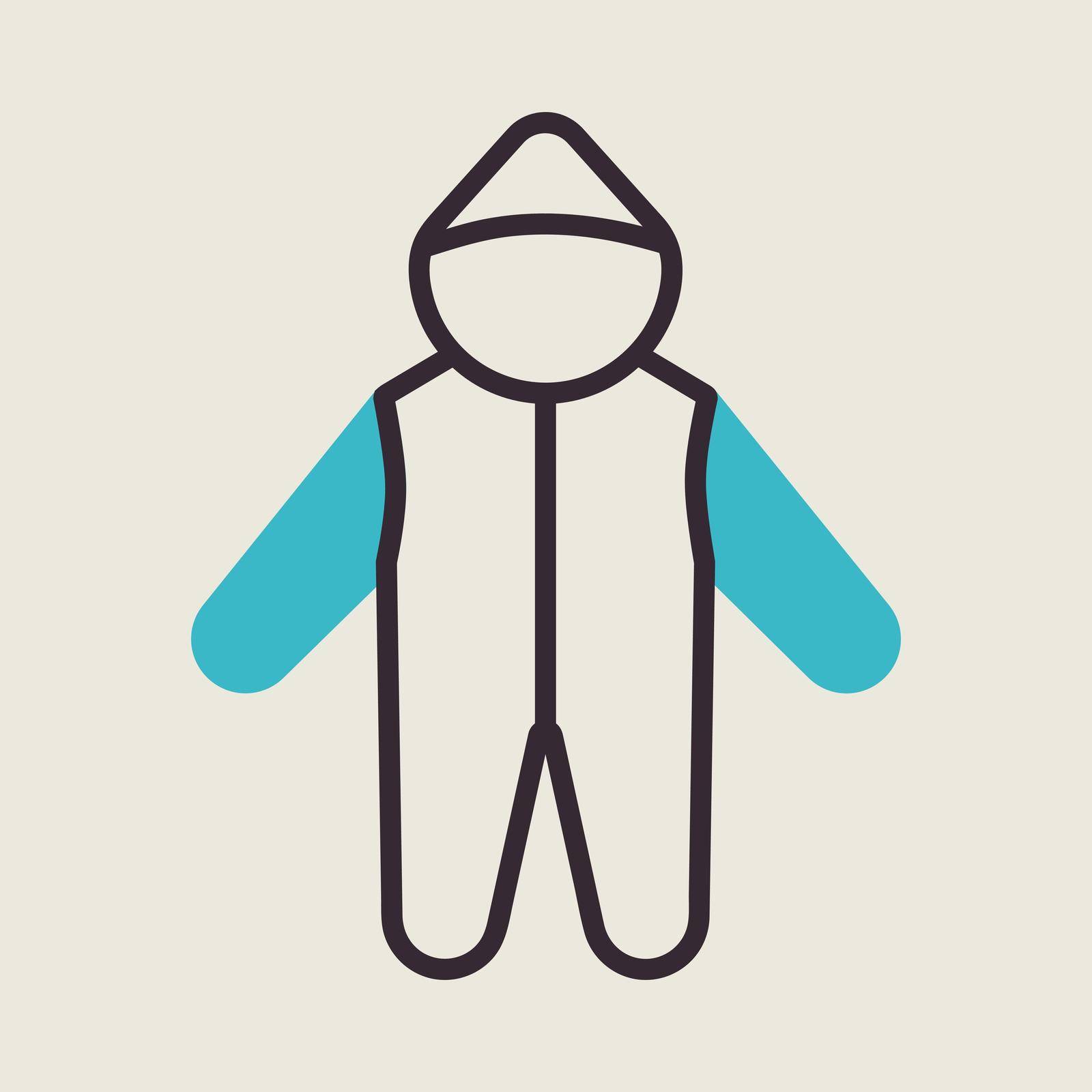 Baby bodysuit vector icon. Baby Romper by nosik