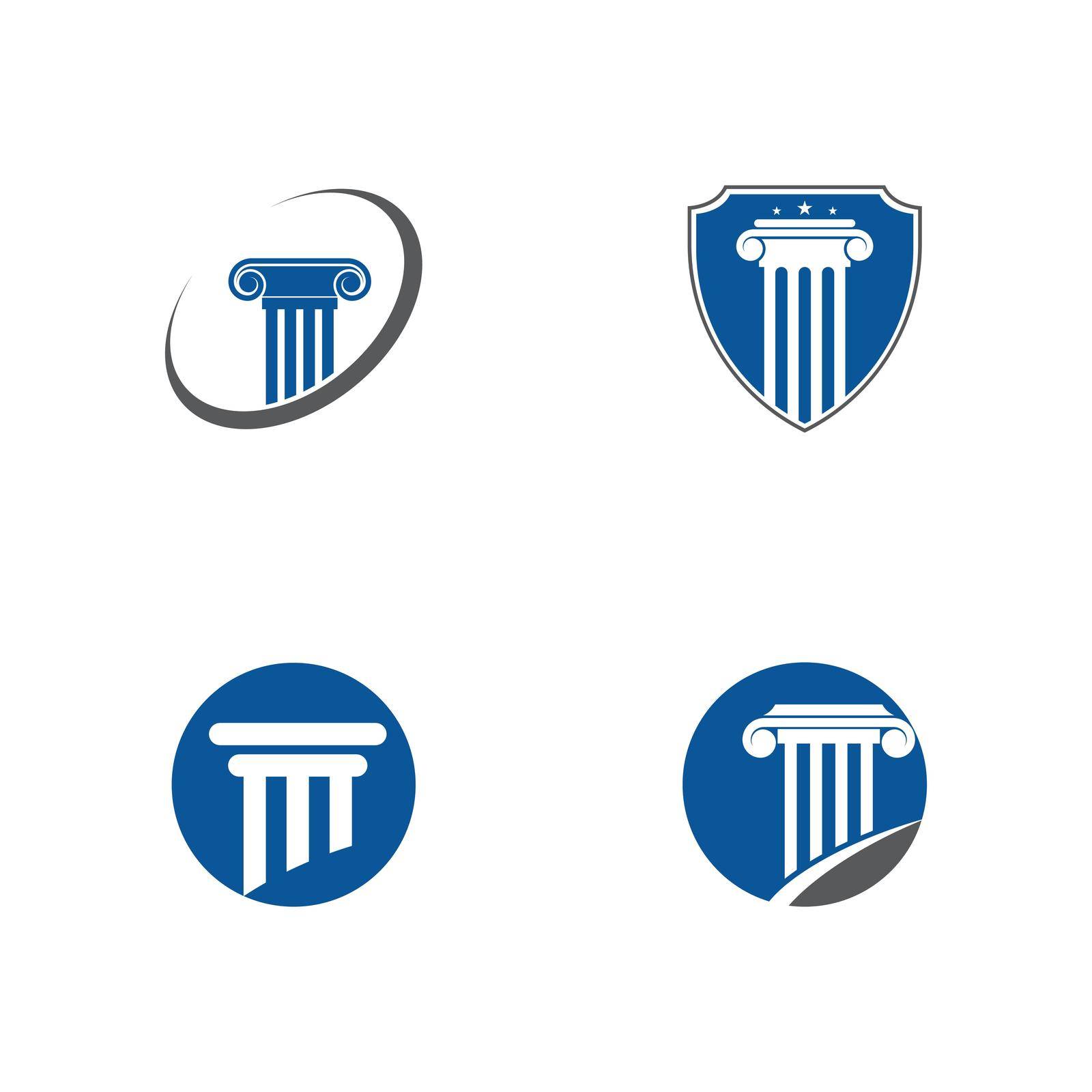 Set Of Pillar Logo Template,Column Vector by ichadsgn