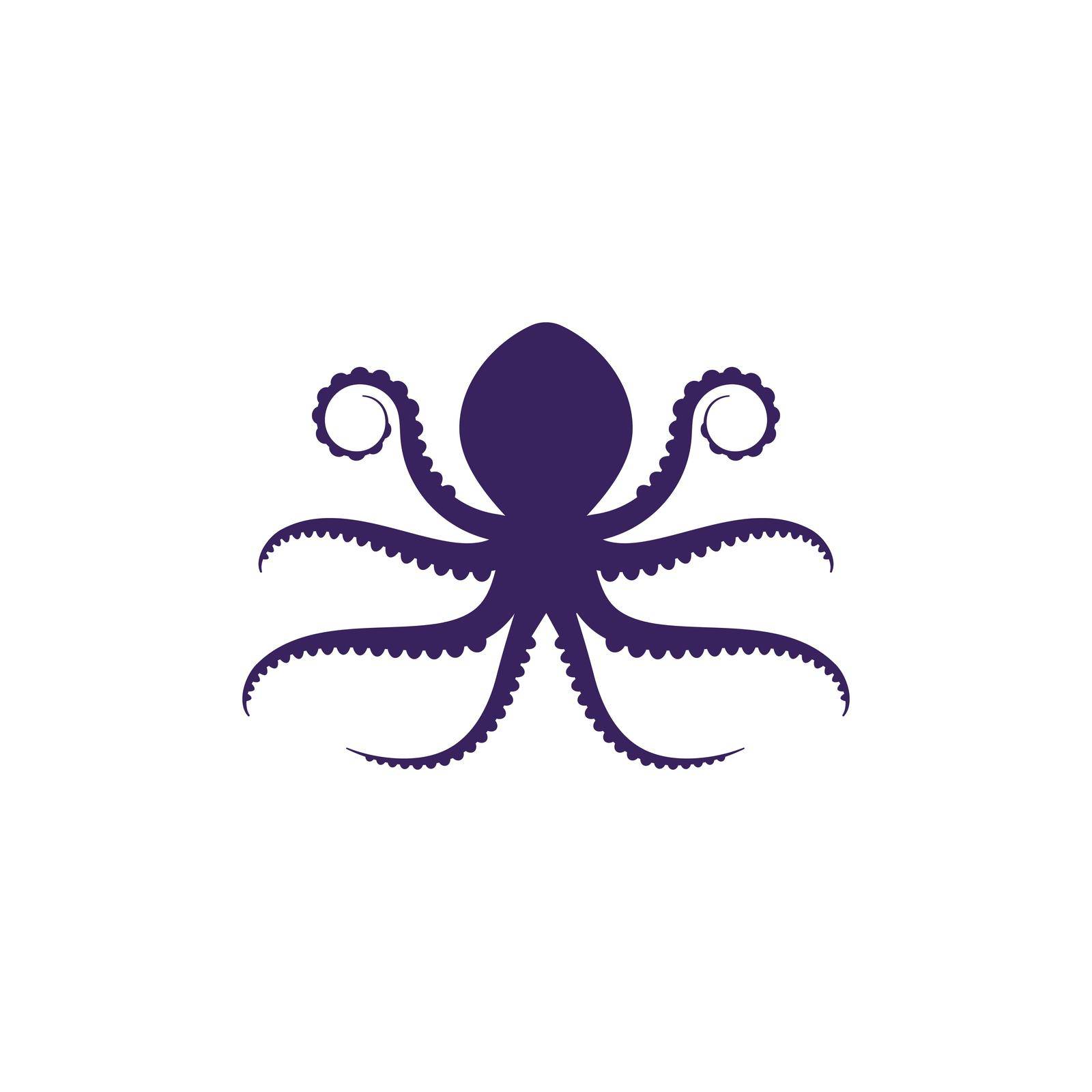 Silhouette Octopus vector template. Octopus vector by ichadsgn