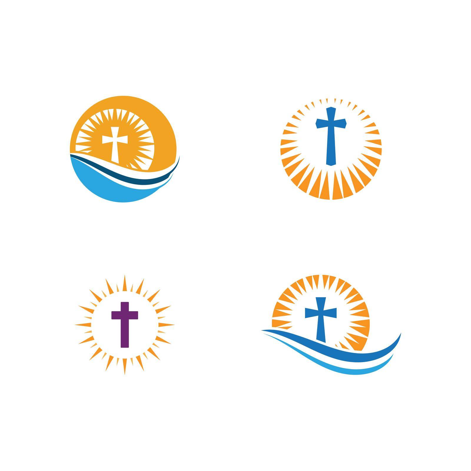Set of Church logo template design vector by ichadsgn