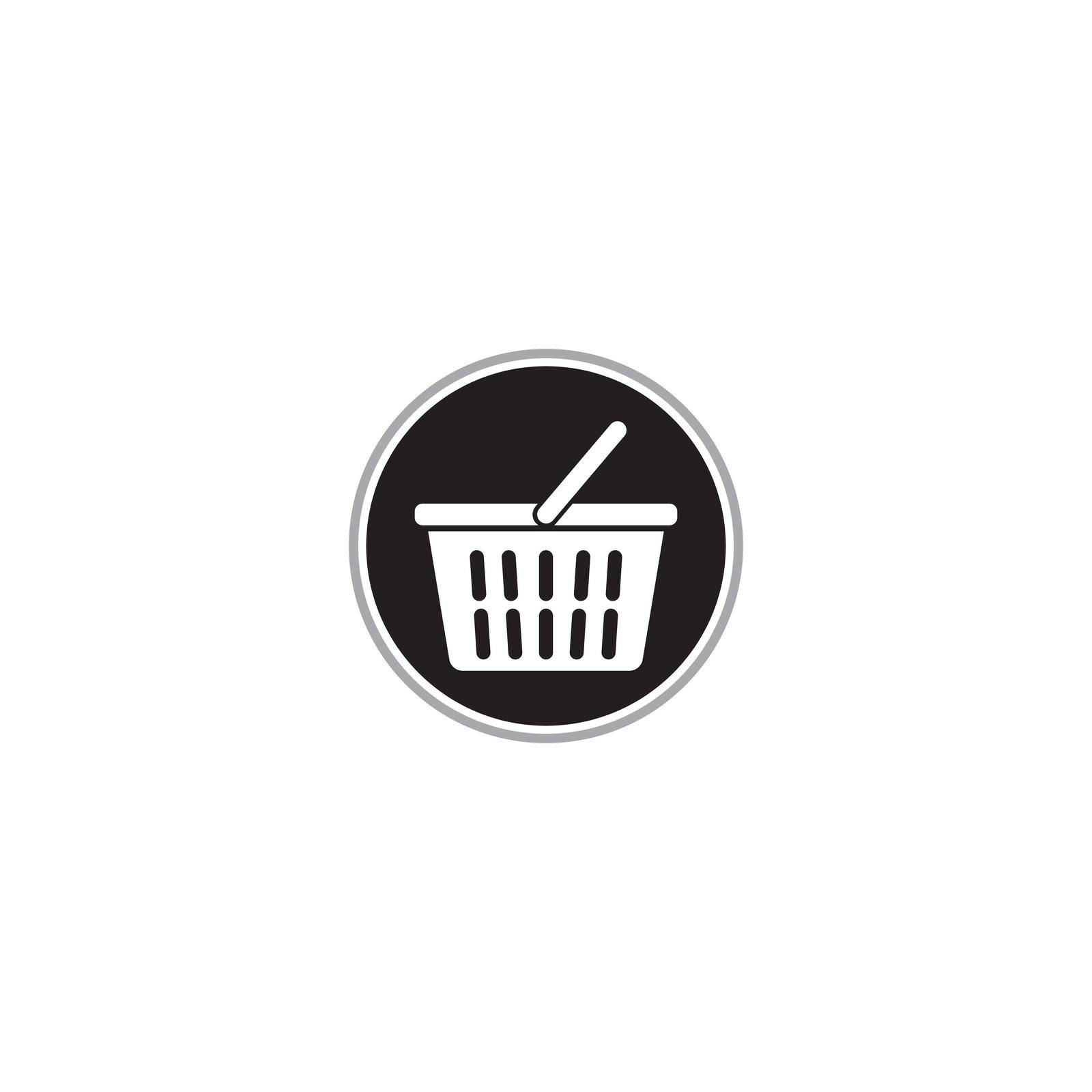 Basket store and Shopping Cart Logo vector Template Illustration by ichadsgn