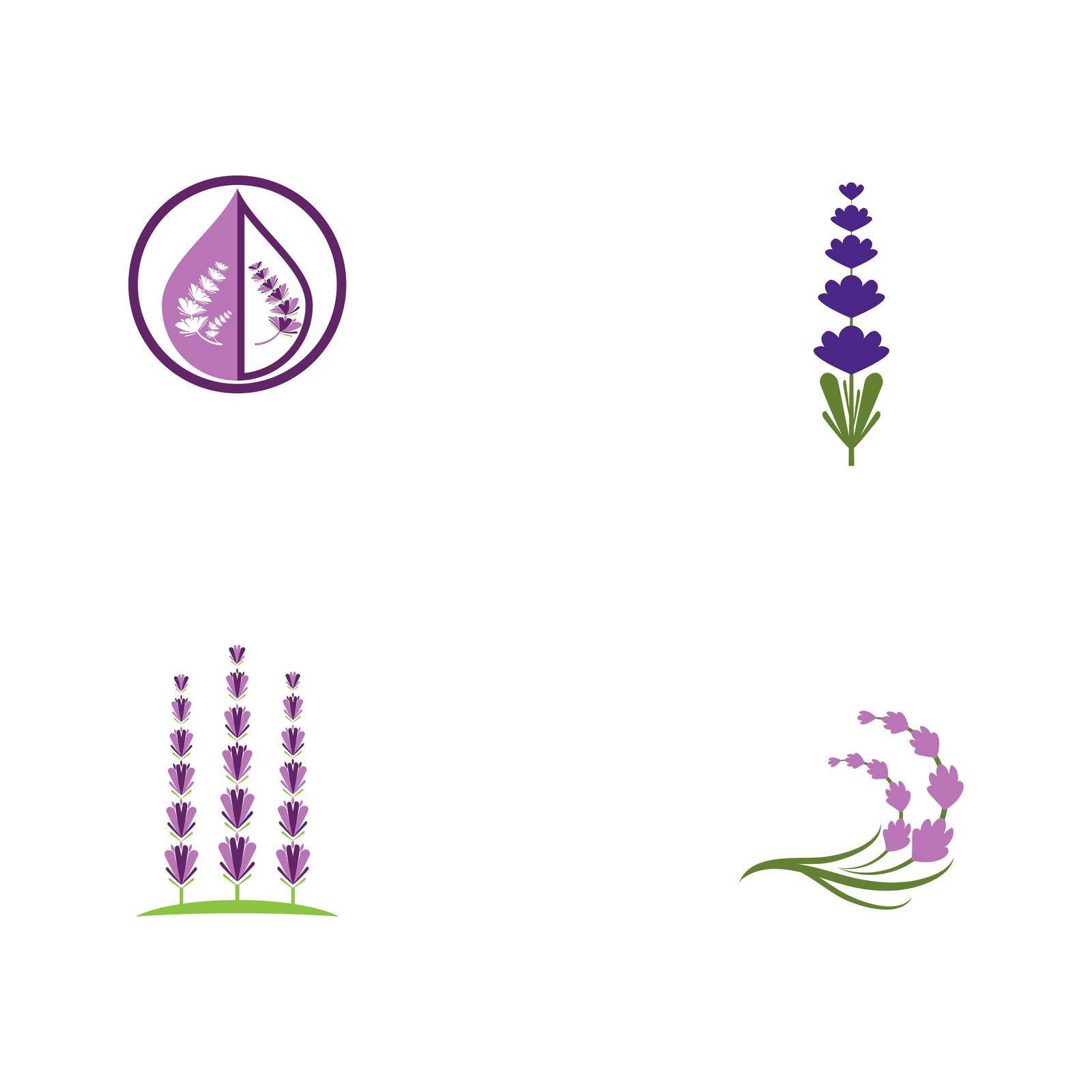 Set Lavender Logo Template vector symbol nature