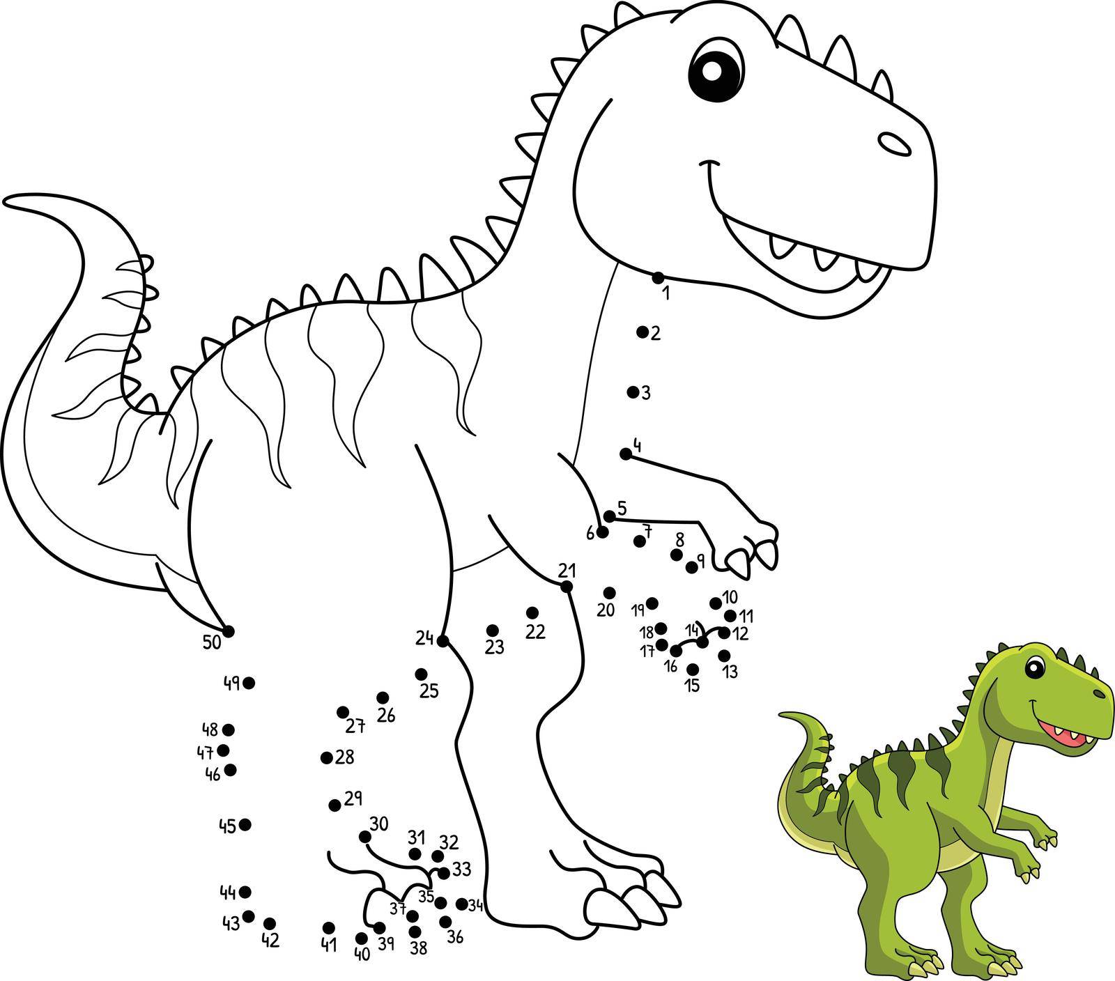 A cute and funny connect the dots coloring page of a Giganotosaurus. Provides hours of coloring fun for children. To color, this page is very easy. Suitable for little kids and toddlers.