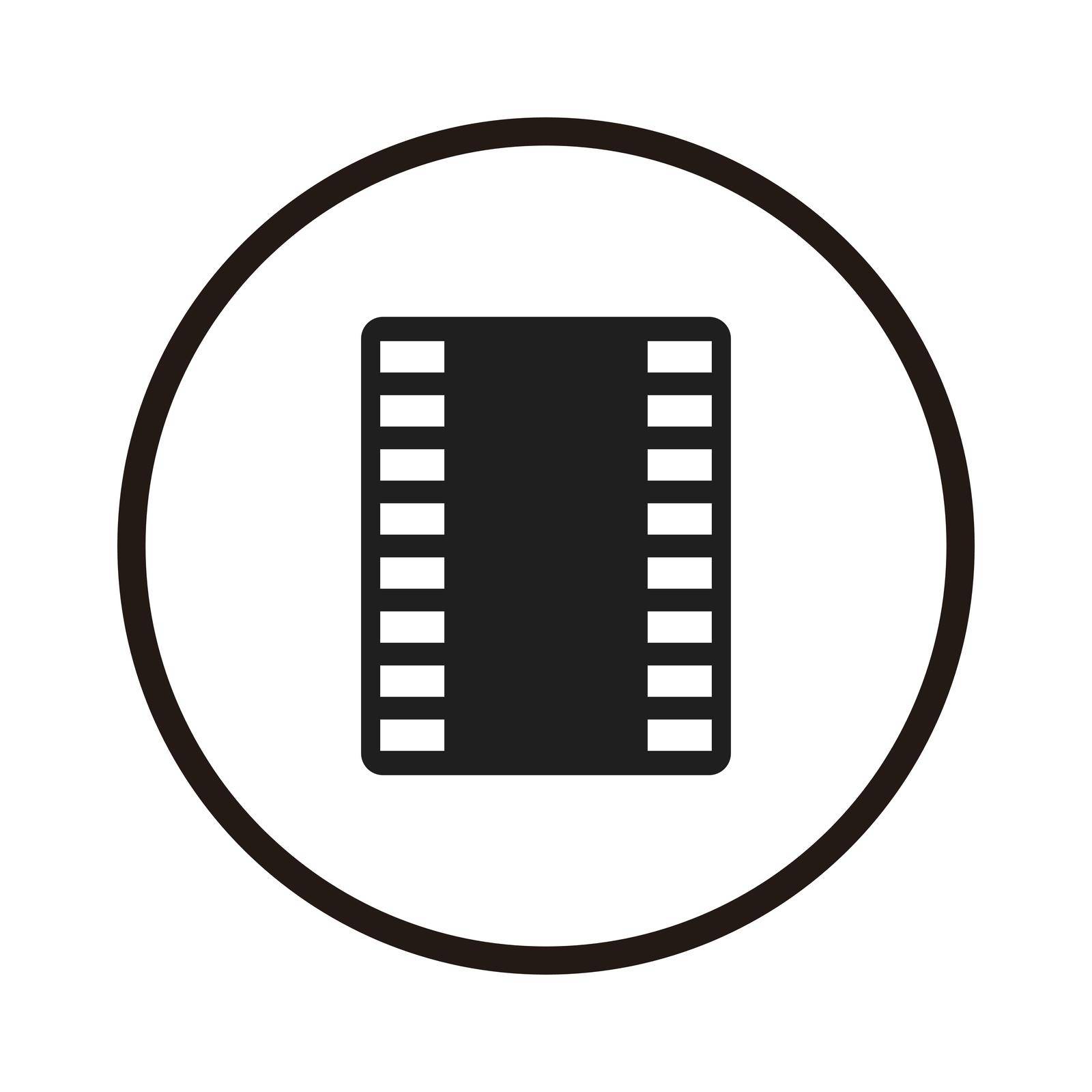 Film icon. Film tapes. Editable vectors.