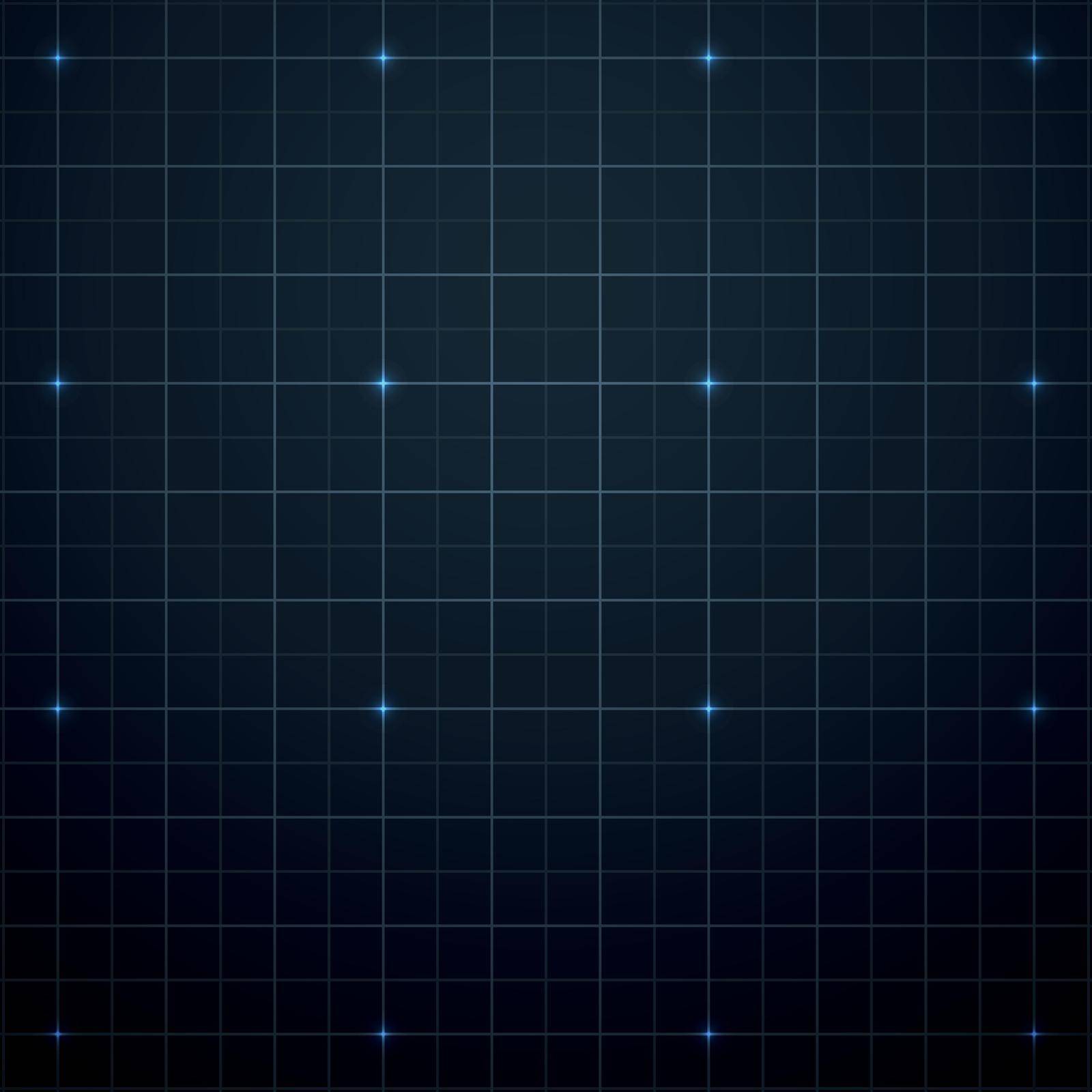 Futuristic square grid. Digital screen with line pattern. Vector illustration